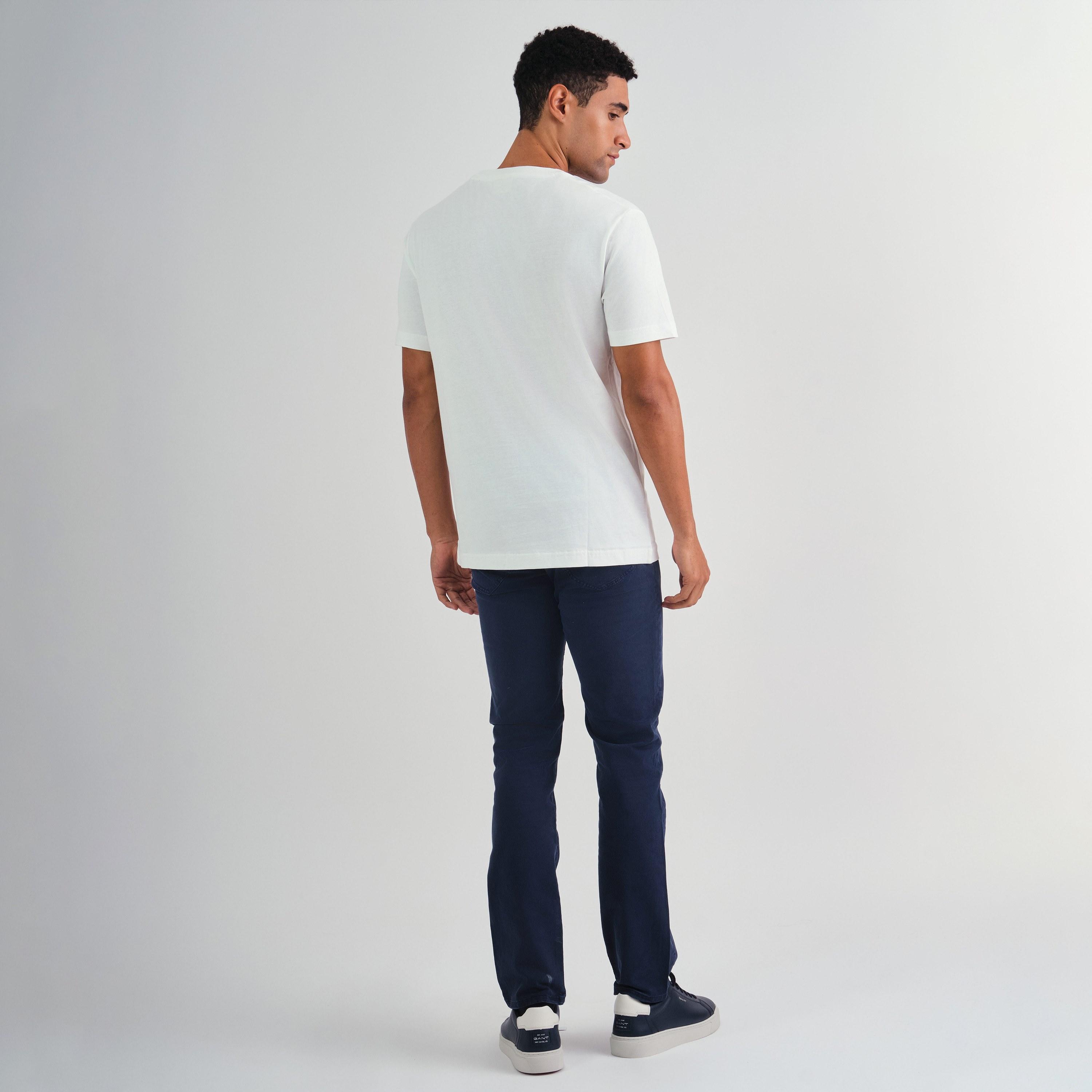 Gant Shield Logo Print Round Neck Short Sleeves Men's T-Shirt-men-clothing-tshirtsandpolos-tshirts-image-5