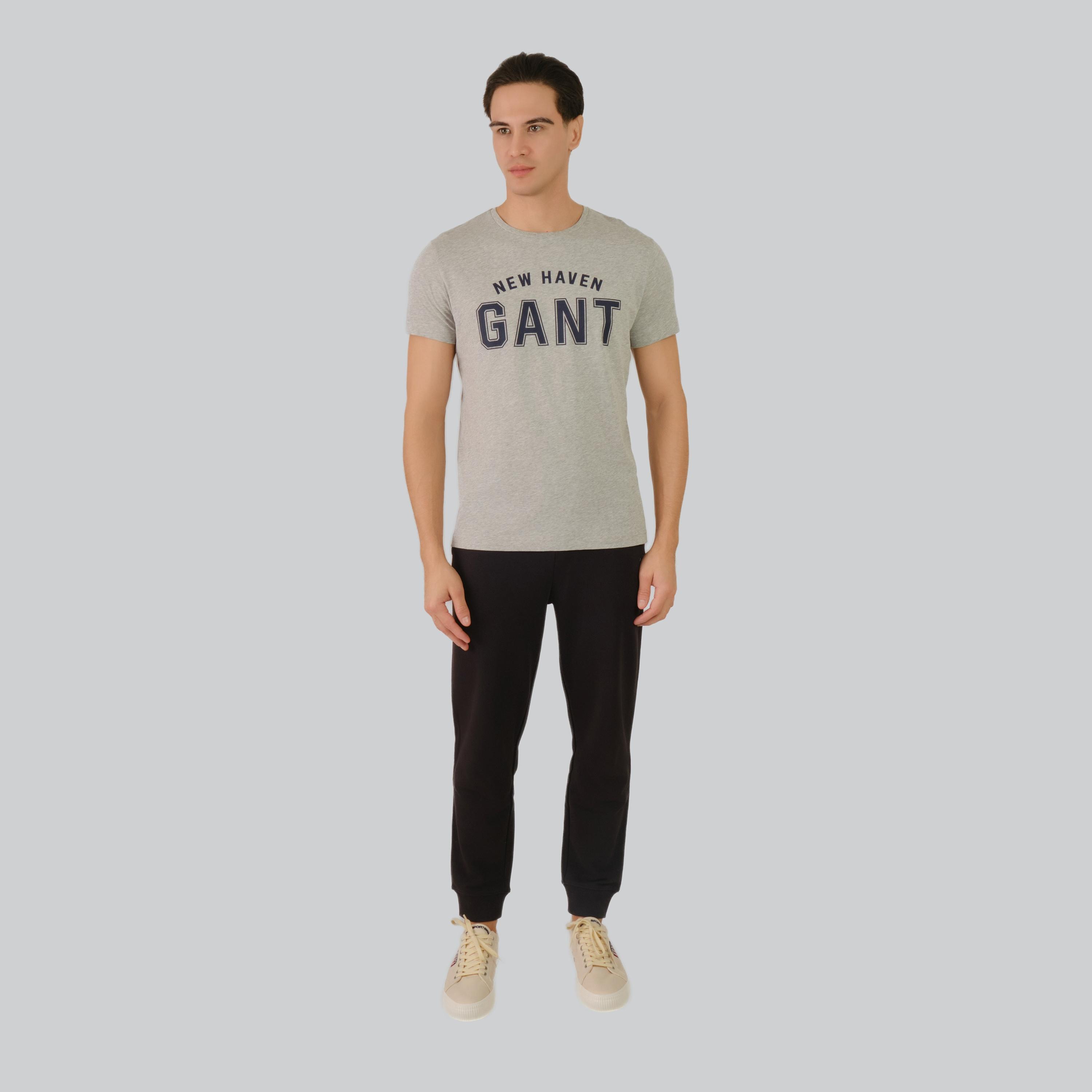 Gant Logo Print Round Neck Short Sleeves Men's T-Shirt-men-clothing-tshirtsandpolos-tshirts-image-2