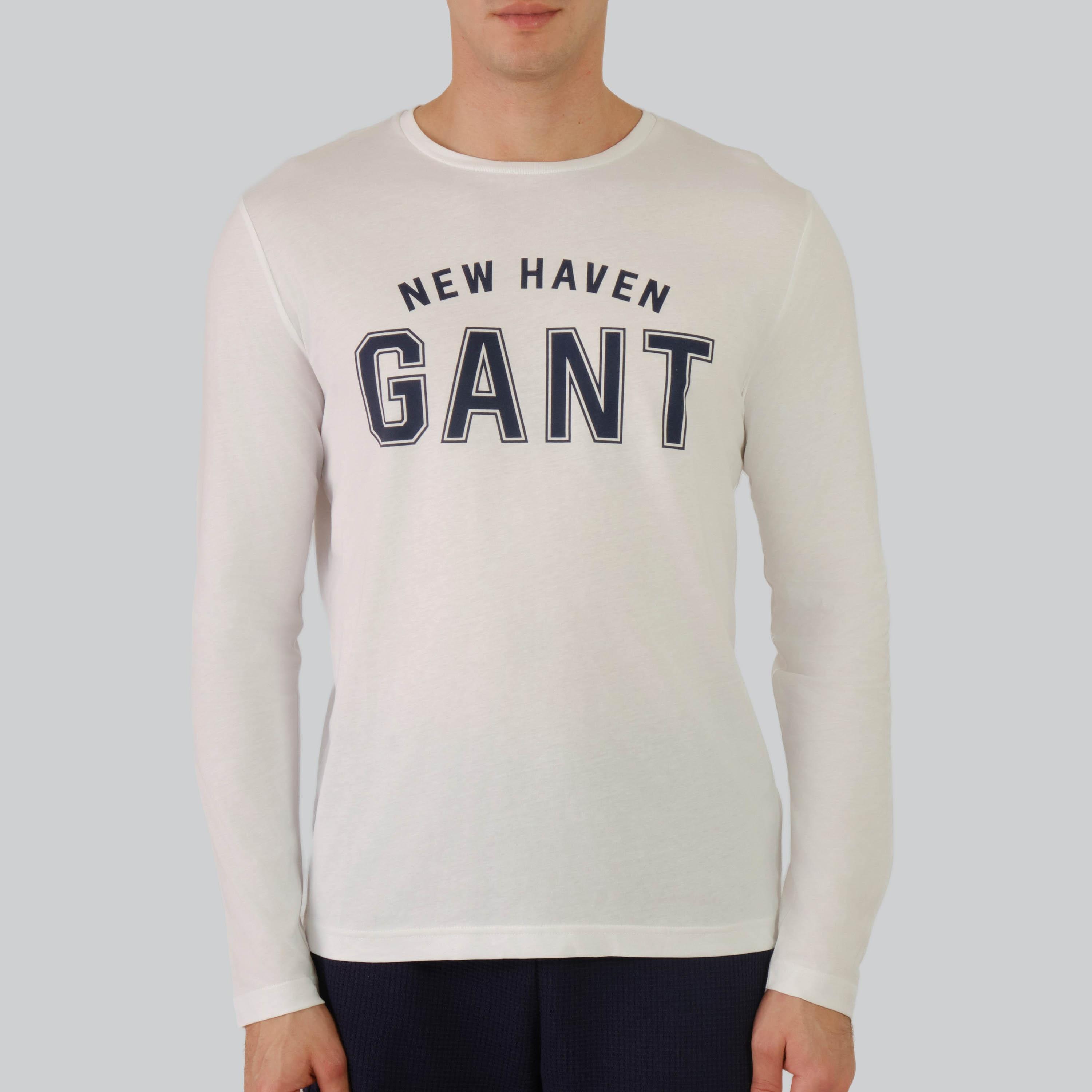 تي شيرت رجالي بأكمام طويلة وياقة دائرية وطبعة شعار Gant-men-clothing-tshirtsandpolos-tshirts-image-5