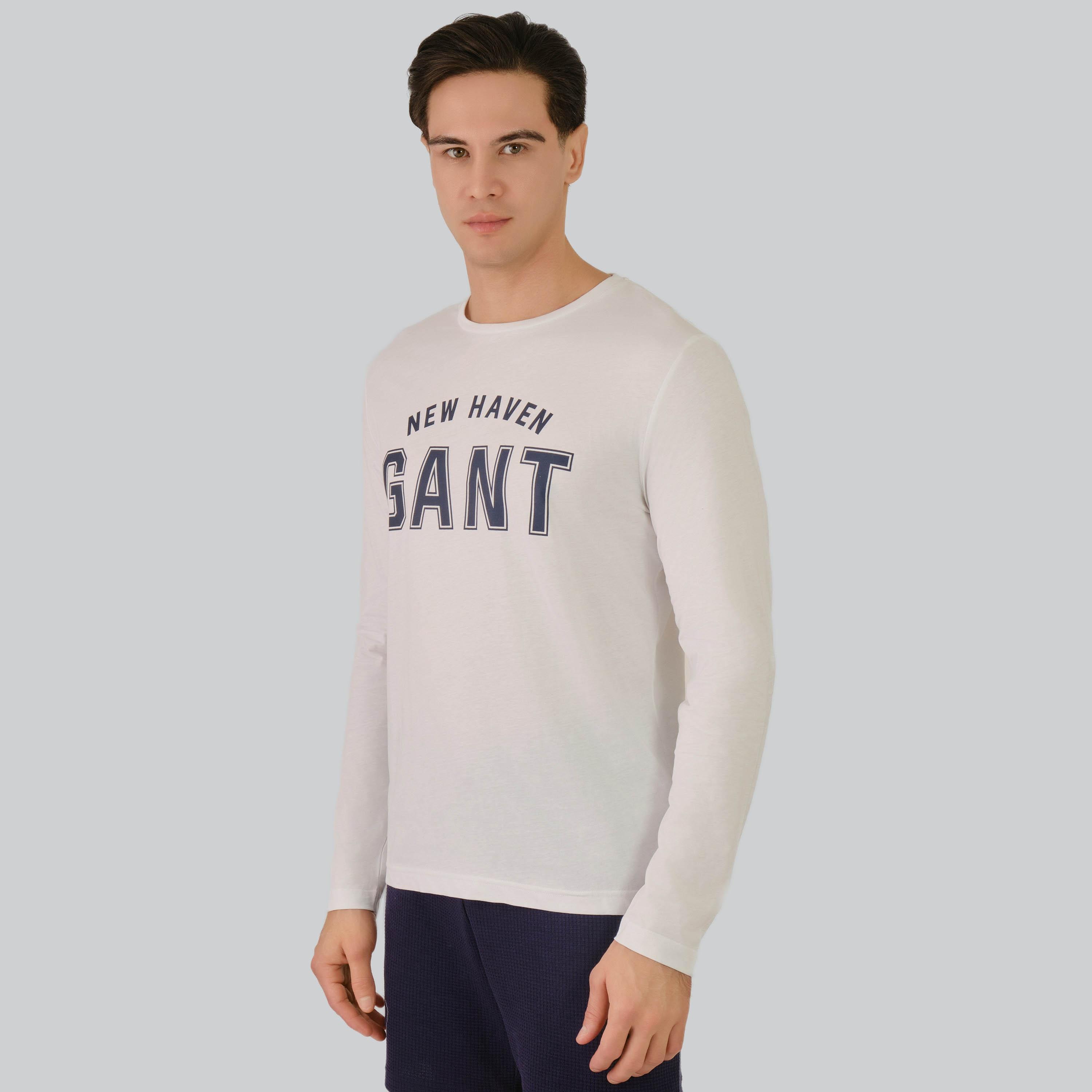 تي شيرت رجالي بأكمام طويلة وياقة دائرية وطبعة شعار Gant-men-clothing-tshirtsandpolos-tshirts-image-8