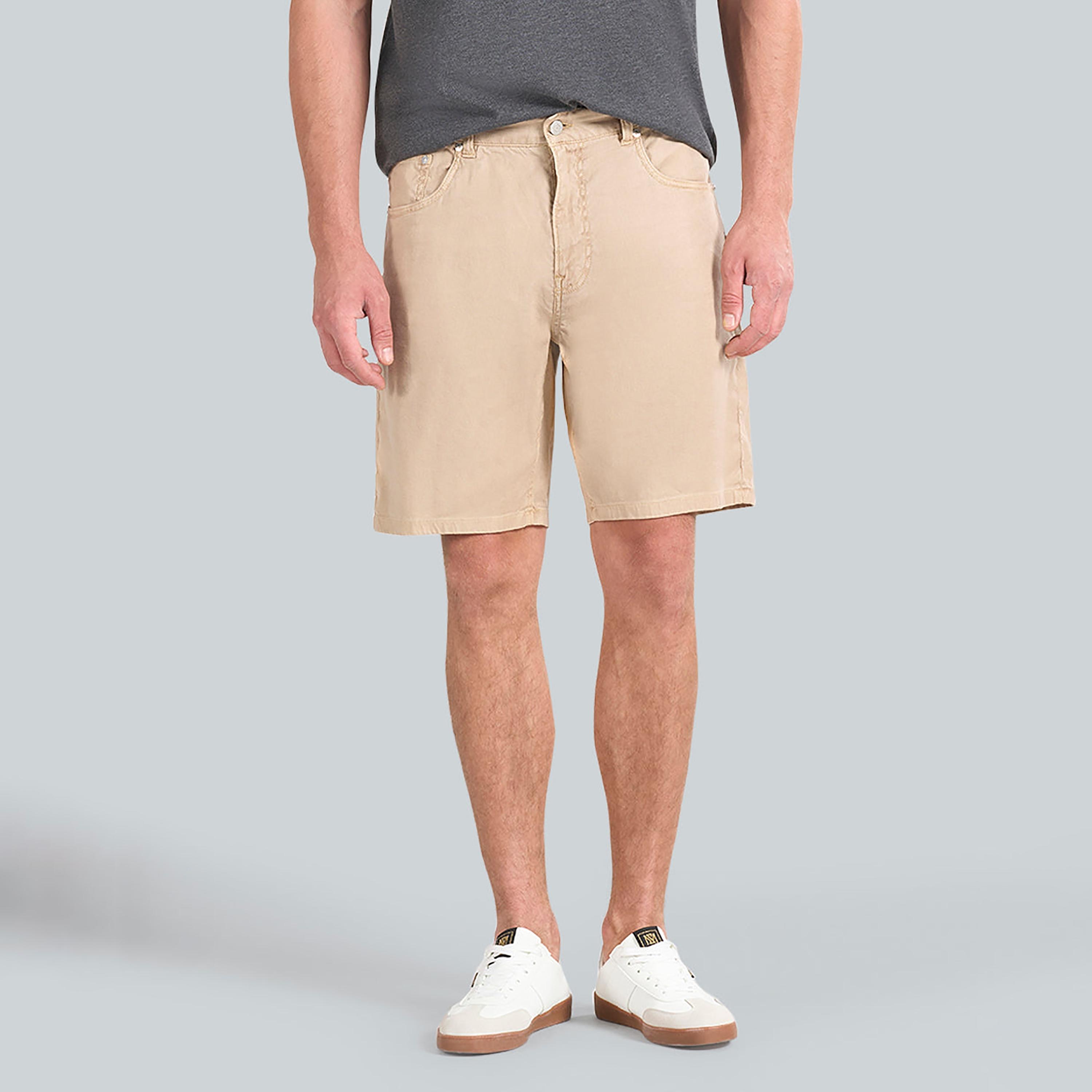 Gant Plain Mid-Rise Button & Zip Fly Men's Denim Shorts-men-clothing-bottoms-shorts-image-1