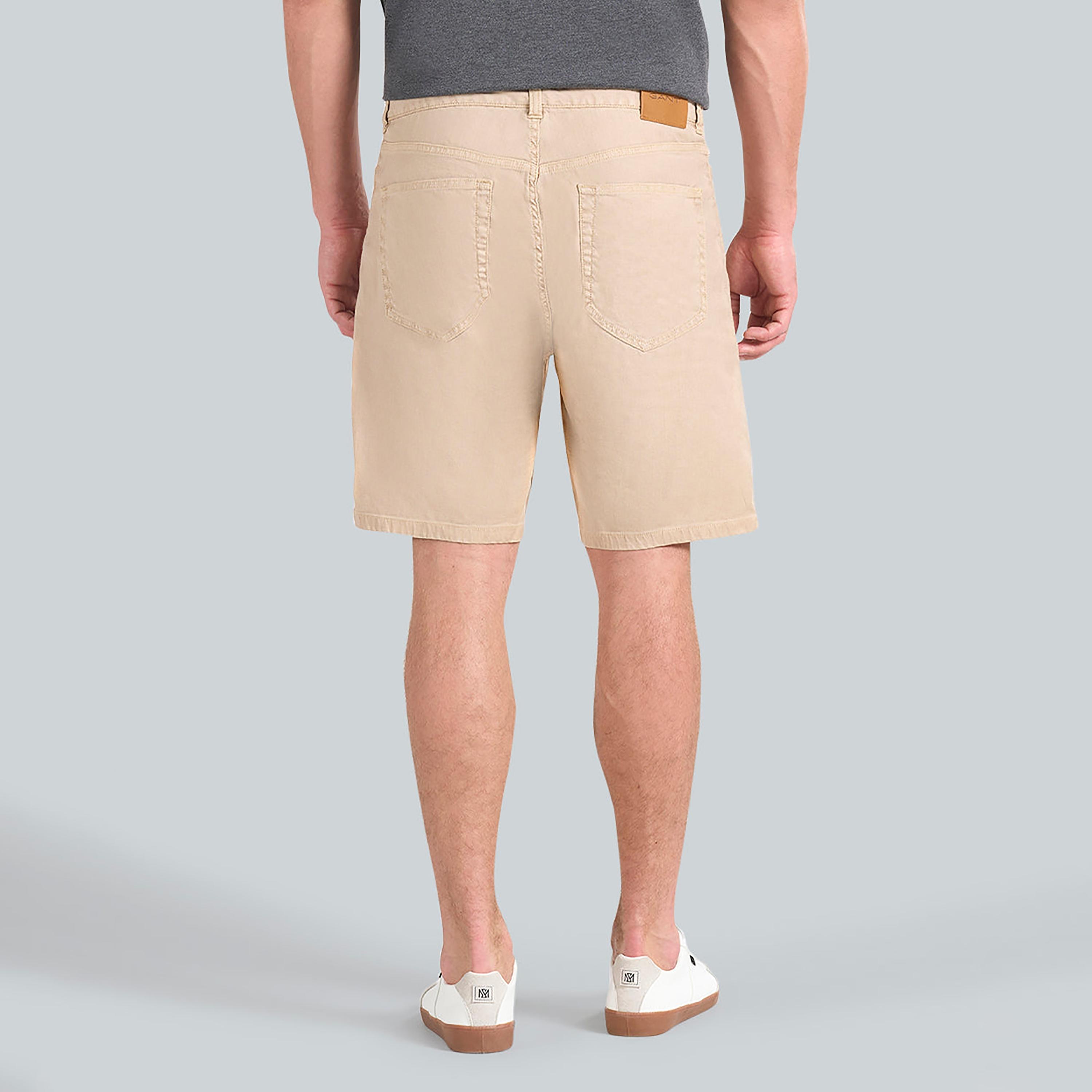 Gant Plain Mid-Rise Button & Zip Fly Men's Denim Shorts-men-clothing-bottoms-shorts-image-4