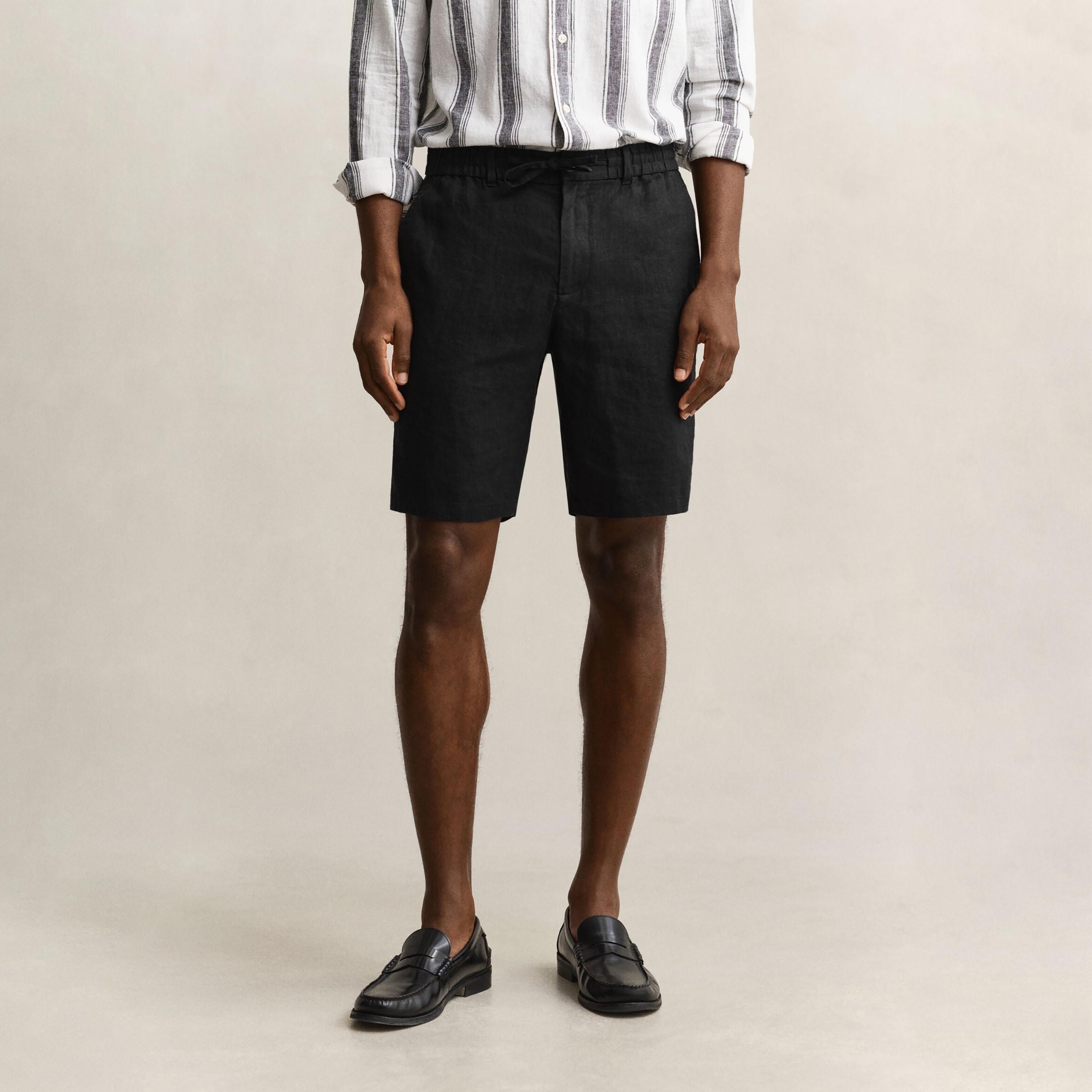 Gant Plain Mid-Rise Button & Zip Fly Men's Chino Shorts-men-clothing-bottoms-shorts-image-1