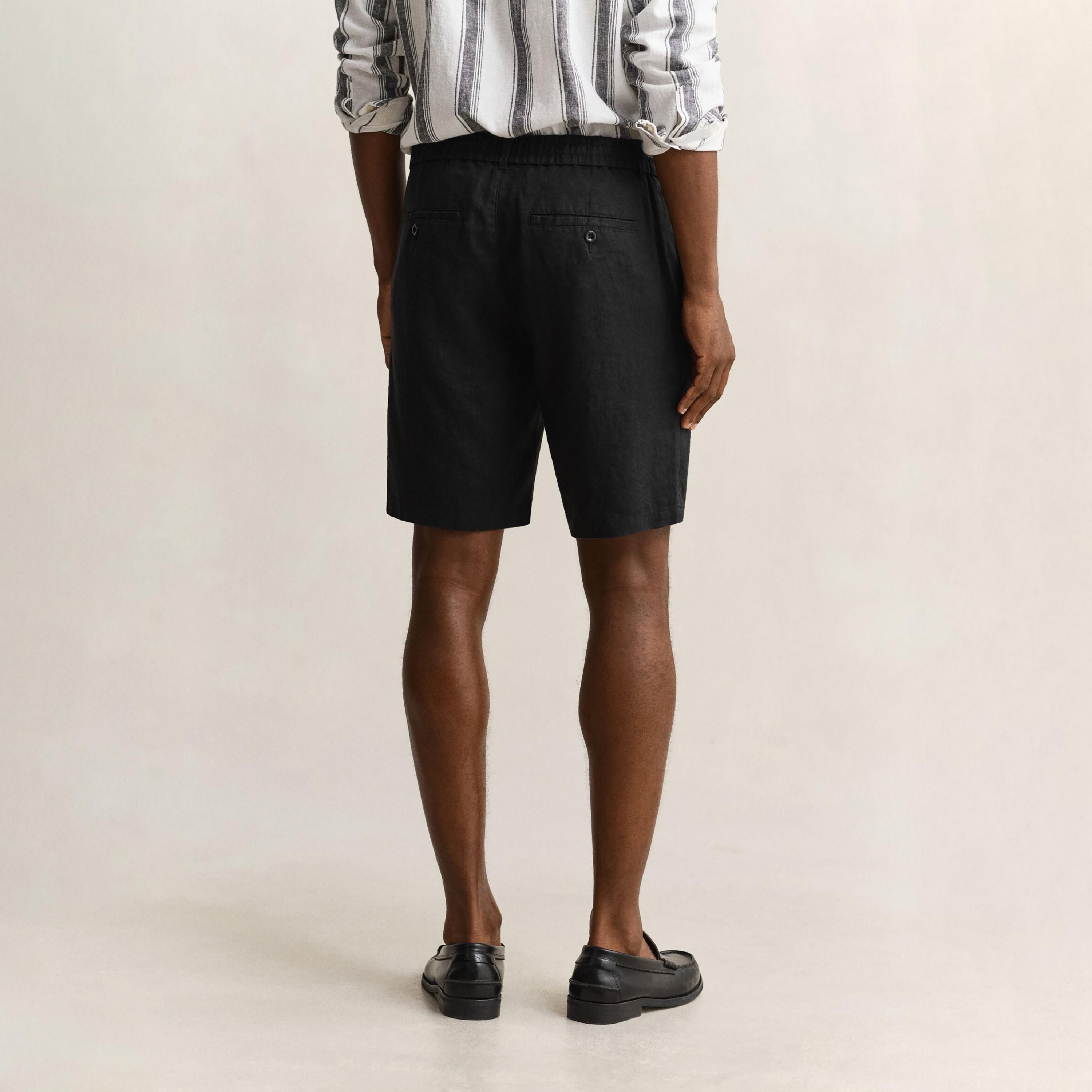Gant Plain Mid-Rise Button & Zip Fly Men's Chino Shorts-men-clothing-bottoms-shorts-image-4