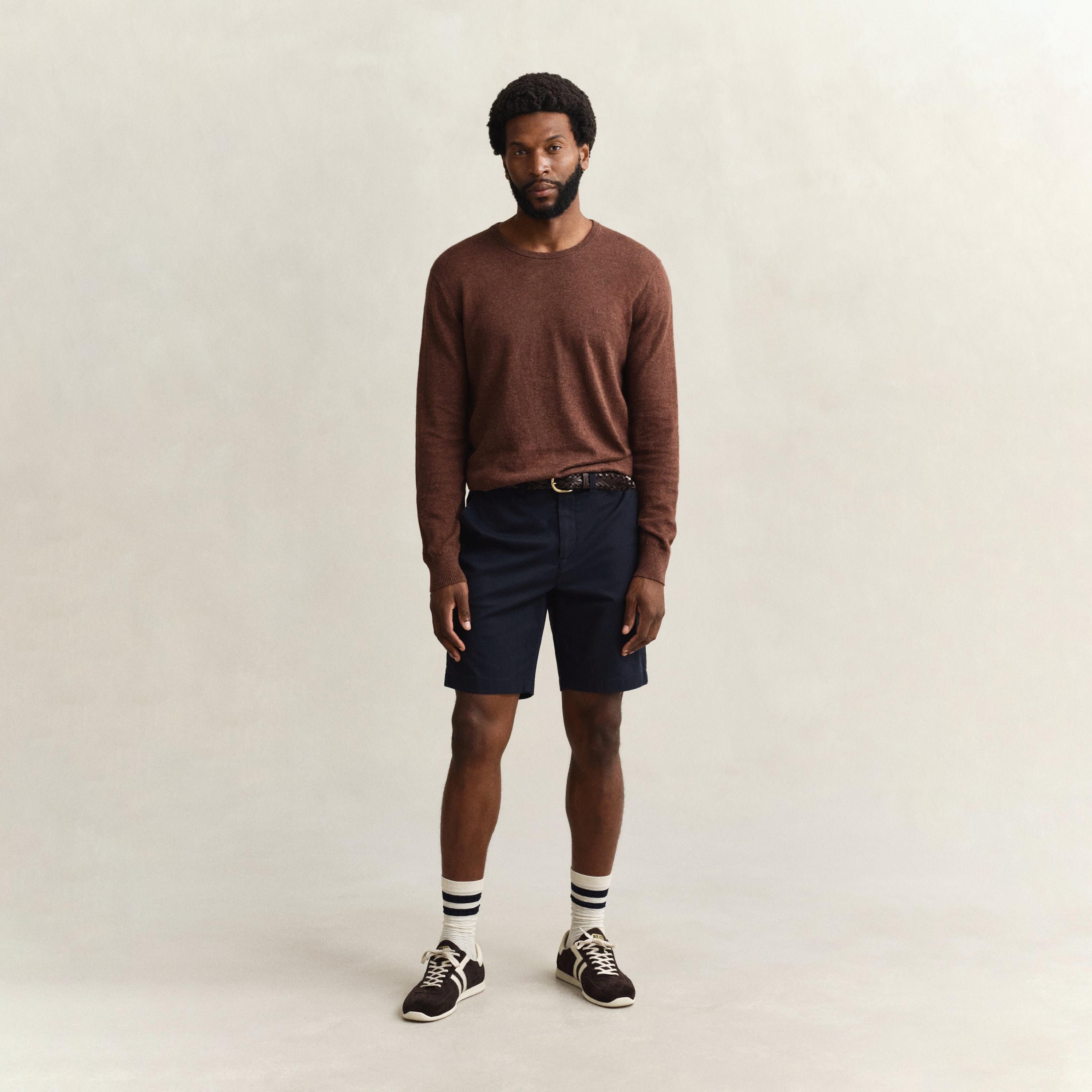 Gant Plain Mid-Rise Button & Zip Fly Men's Chino Shorts-men-clothing-bottoms-shorts-image-14
