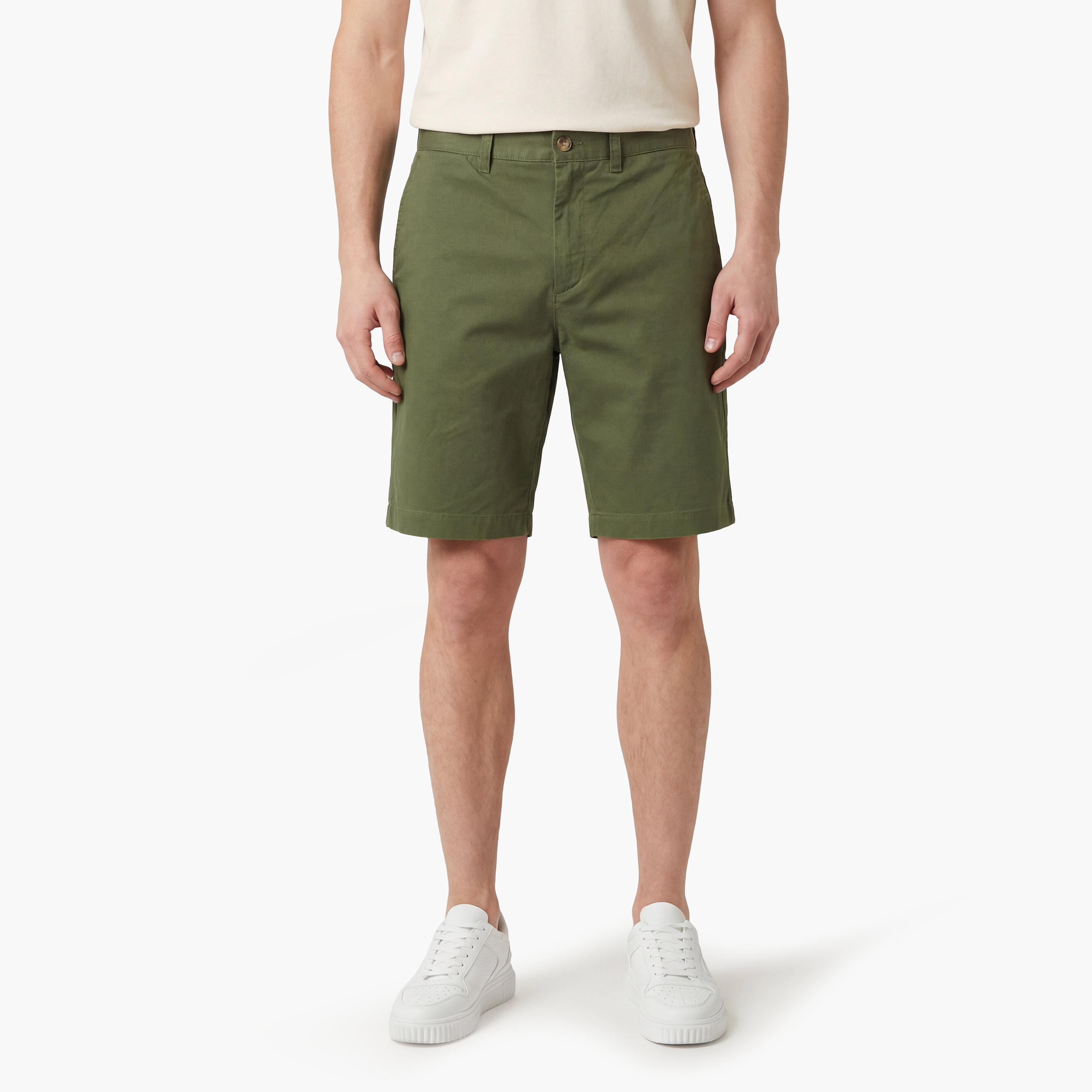 Gant Plain Mid-Rise Button & Zip Fly Men's Chino Shorts-men-clothing-bottoms-shorts-image-7