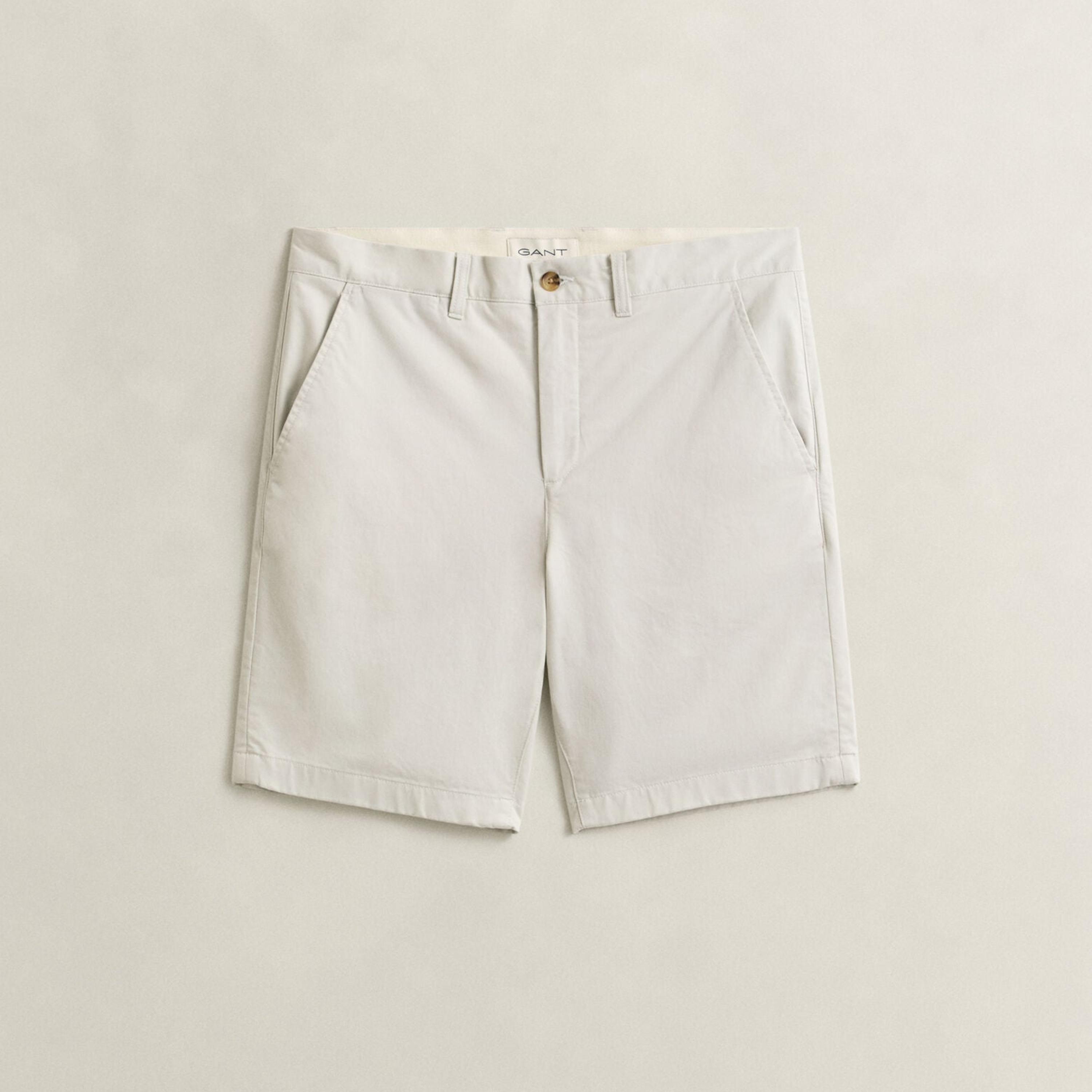 Gant Plain Mid-Rise Button & Zip Fly Men's Chino Shorts-men-clothing-bottoms-shorts-image-6