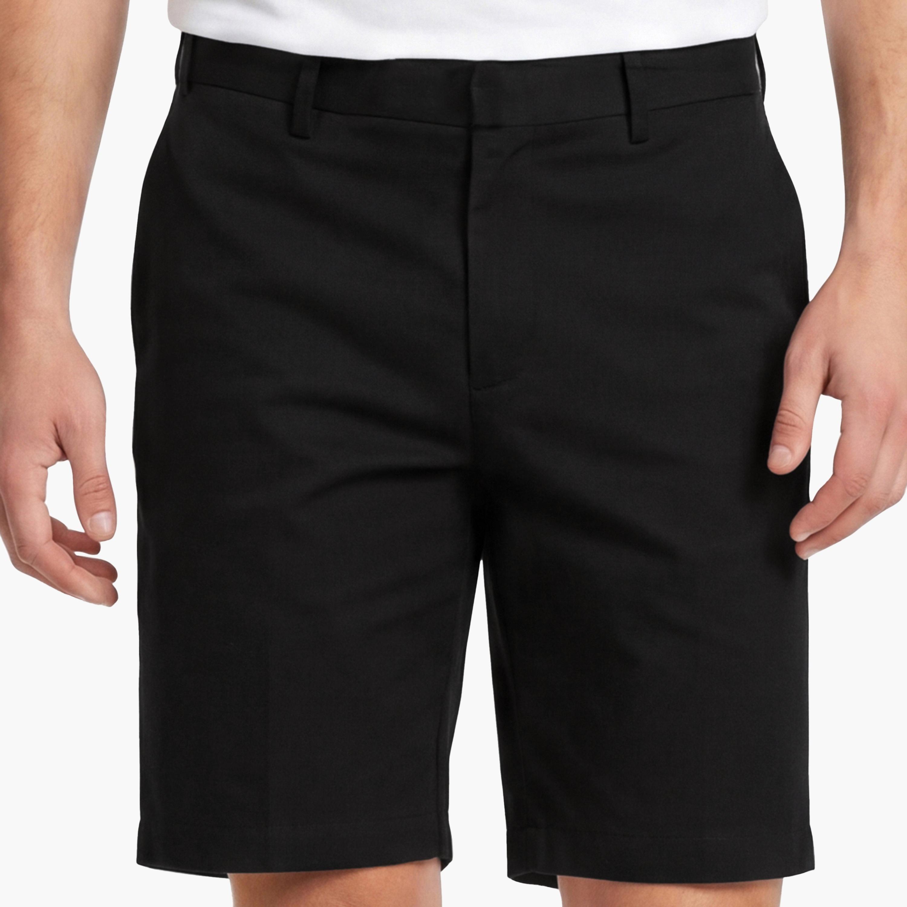 Gant Plain Mid-Rise Button & Zip Fly Men's Chino Shorts-men-clothing-bottoms-shorts-image-3