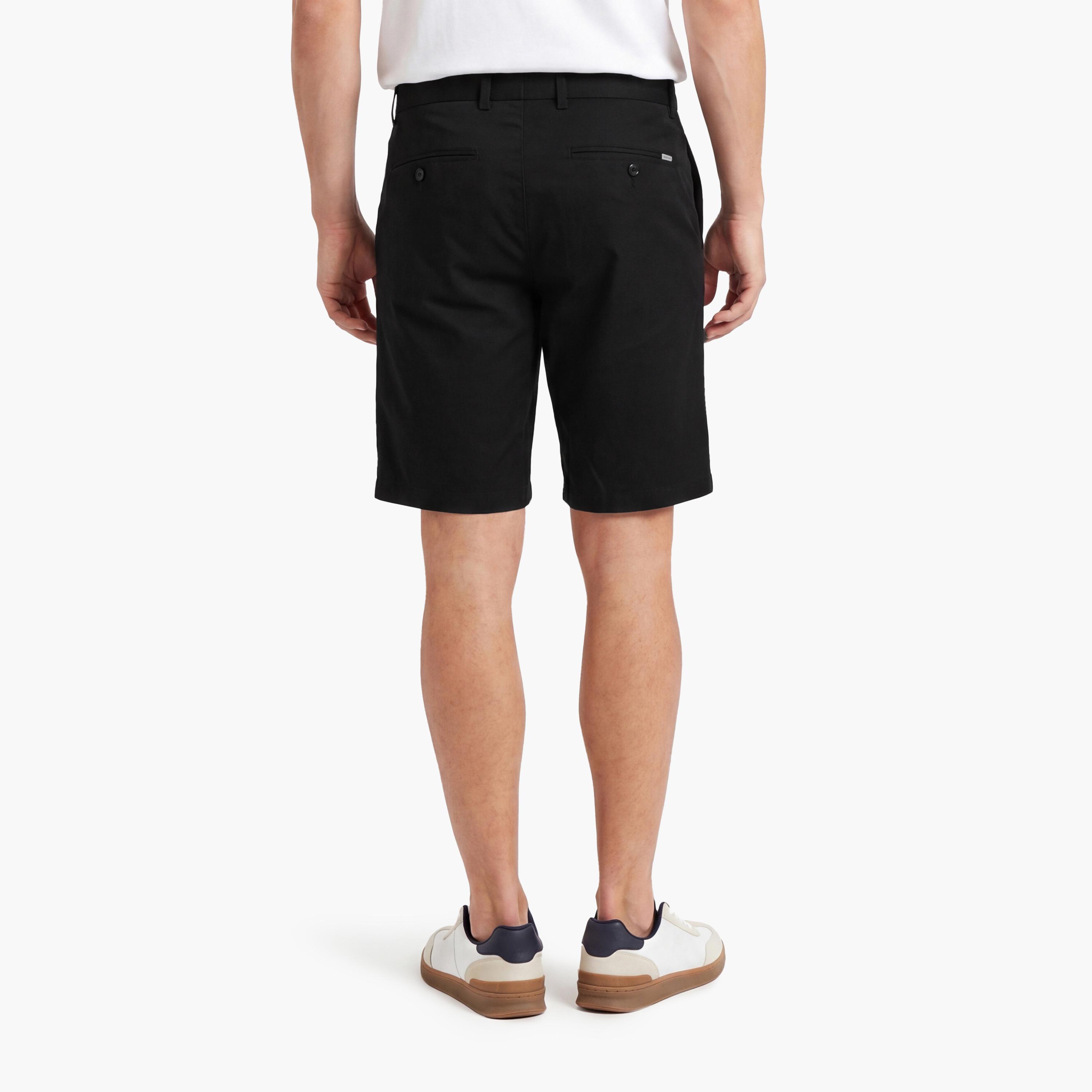 Gant Plain Mid-Rise Button & Zip Fly Men's Chino Shorts-men-clothing-bottoms-shorts-image-4