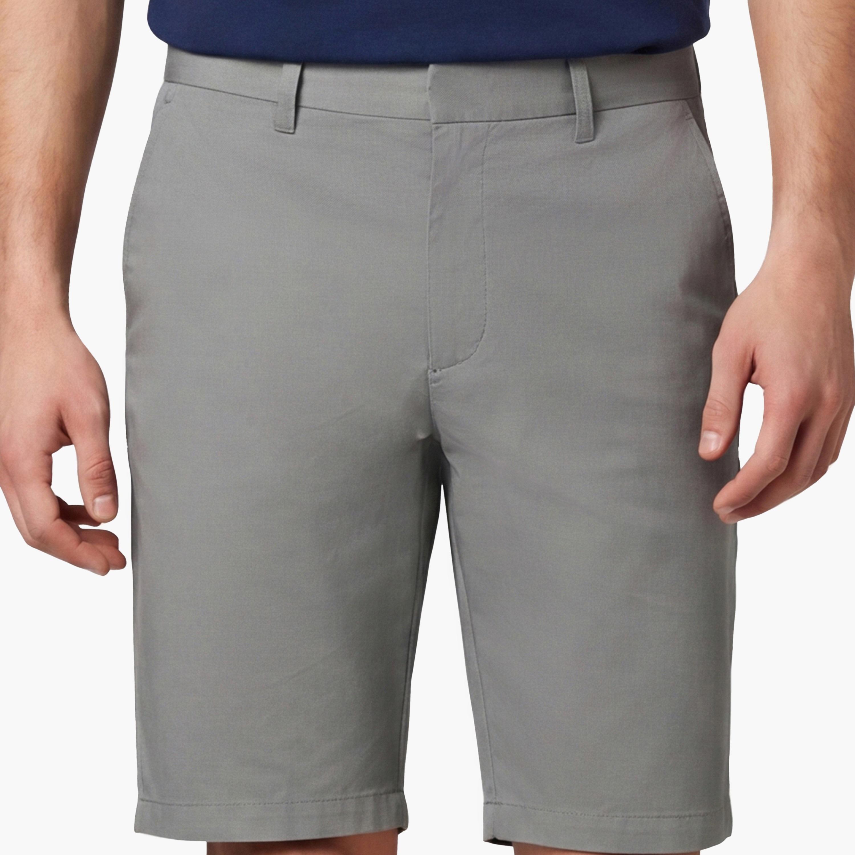 Gant Plain Mid-Rise Button & Zip Fly Men's Chino Shorts-men-clothing-bottoms-shorts-image-3