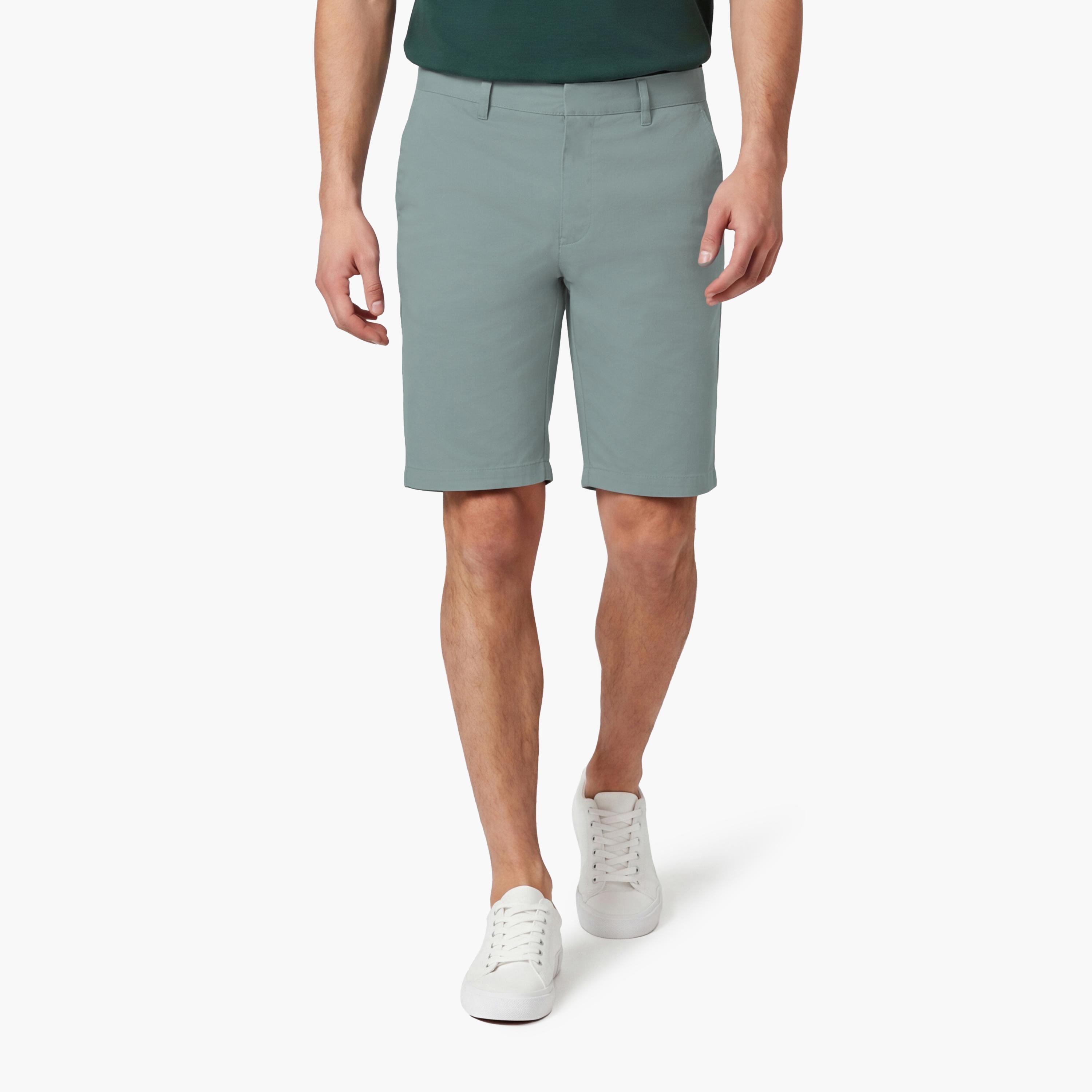 Gant Plain Mid-Rise Button & Zip Fly Men's Chino Shorts-men-clothing-bottoms-shorts-image-1