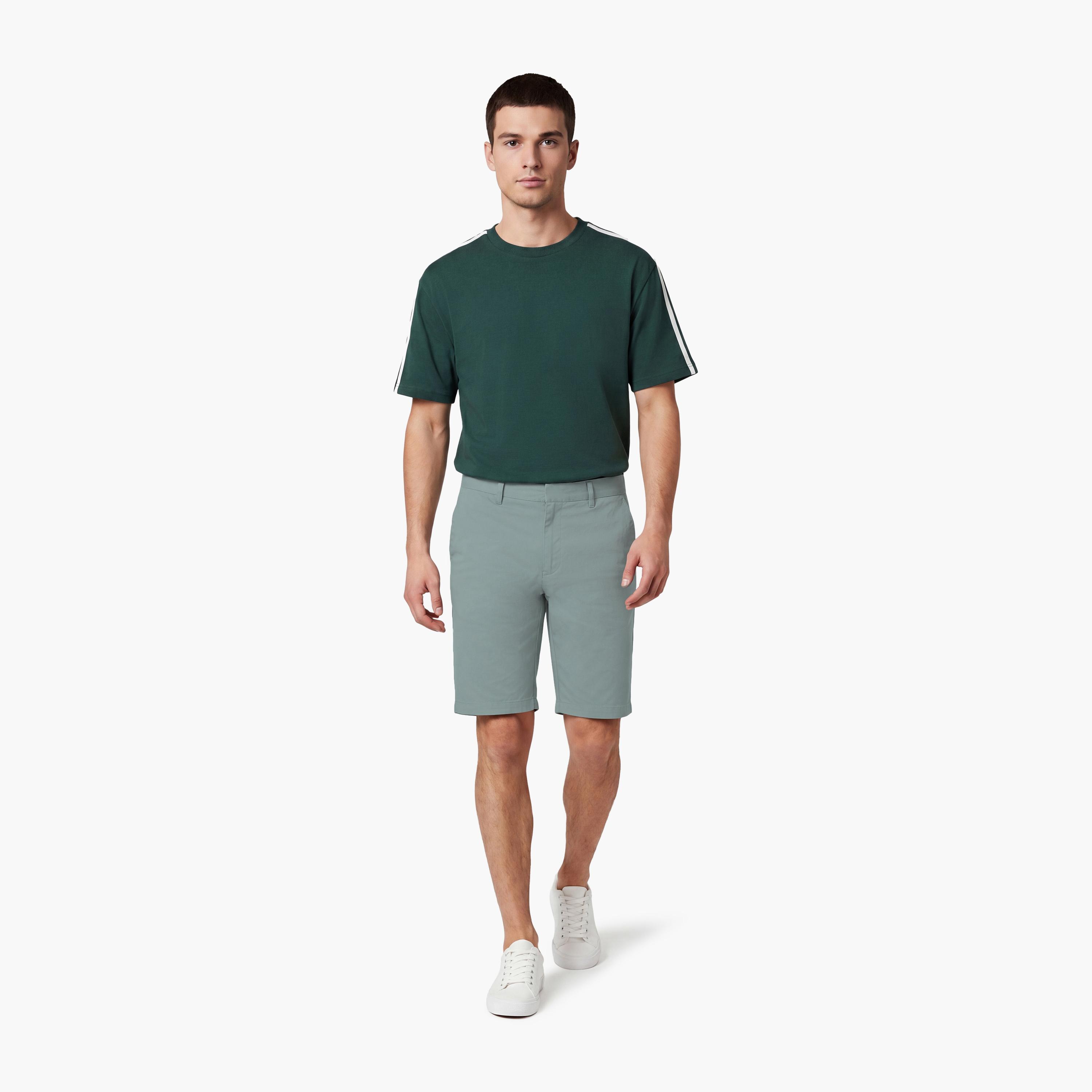 Gant Plain Mid-Rise Button & Zip Fly Men's Chino Shorts-men-clothing-bottoms-shorts-image-2