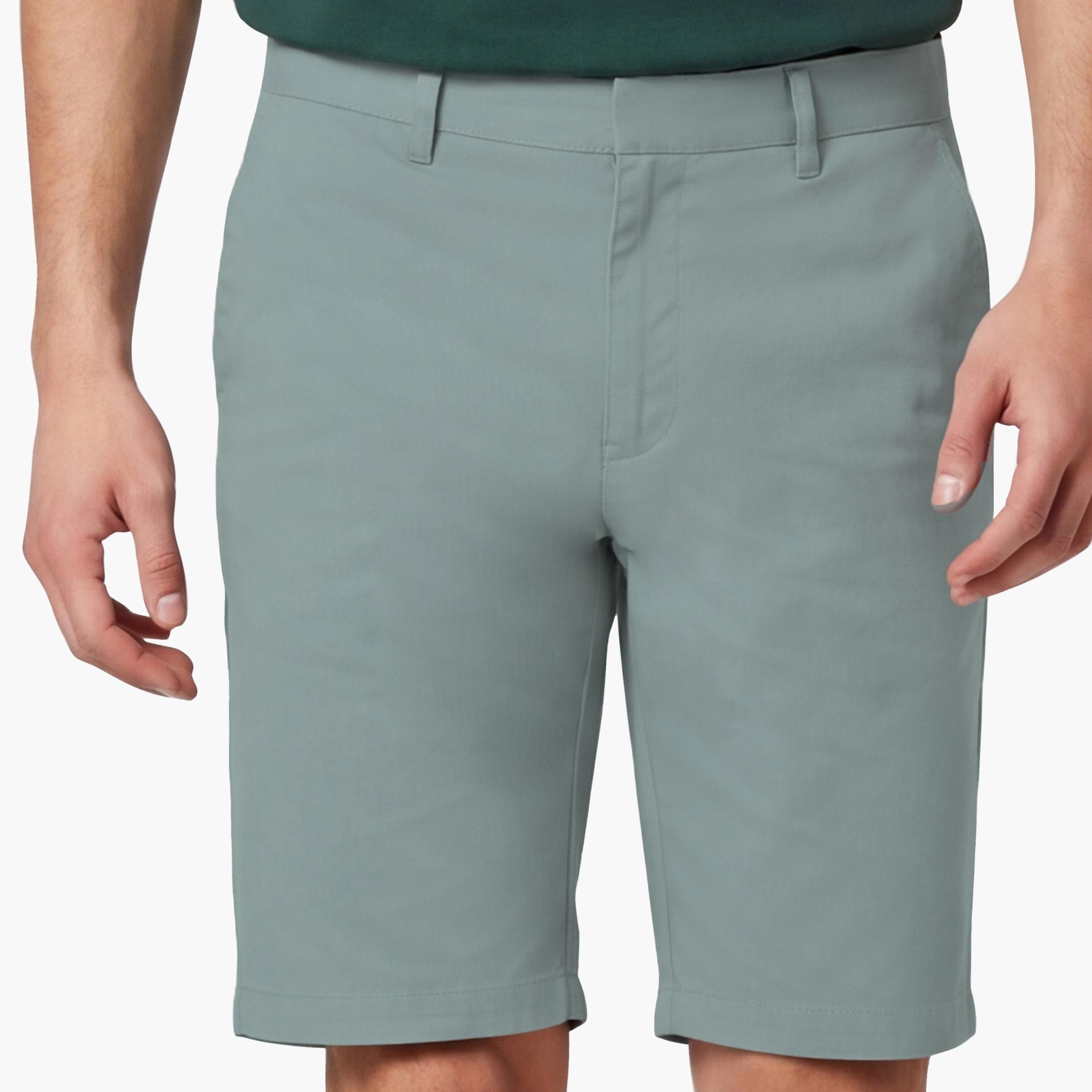 Gant Plain Mid-Rise Button & Zip Fly Men's Chino Shorts-men-clothing-bottoms-shorts-image-3