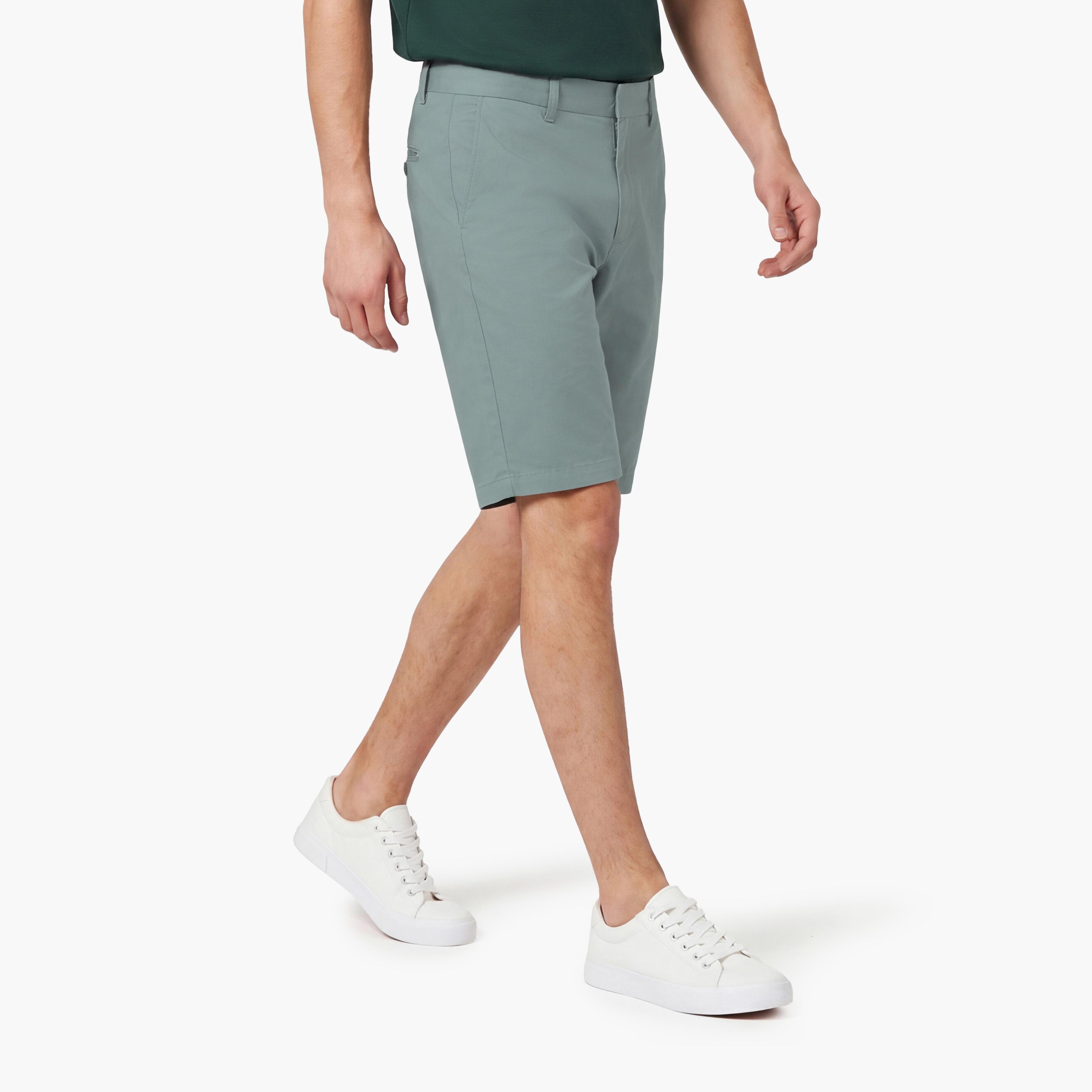 Gant Plain Mid-Rise Button & Zip Fly Men's Chino Shorts-men-clothing-bottoms-shorts-image-5