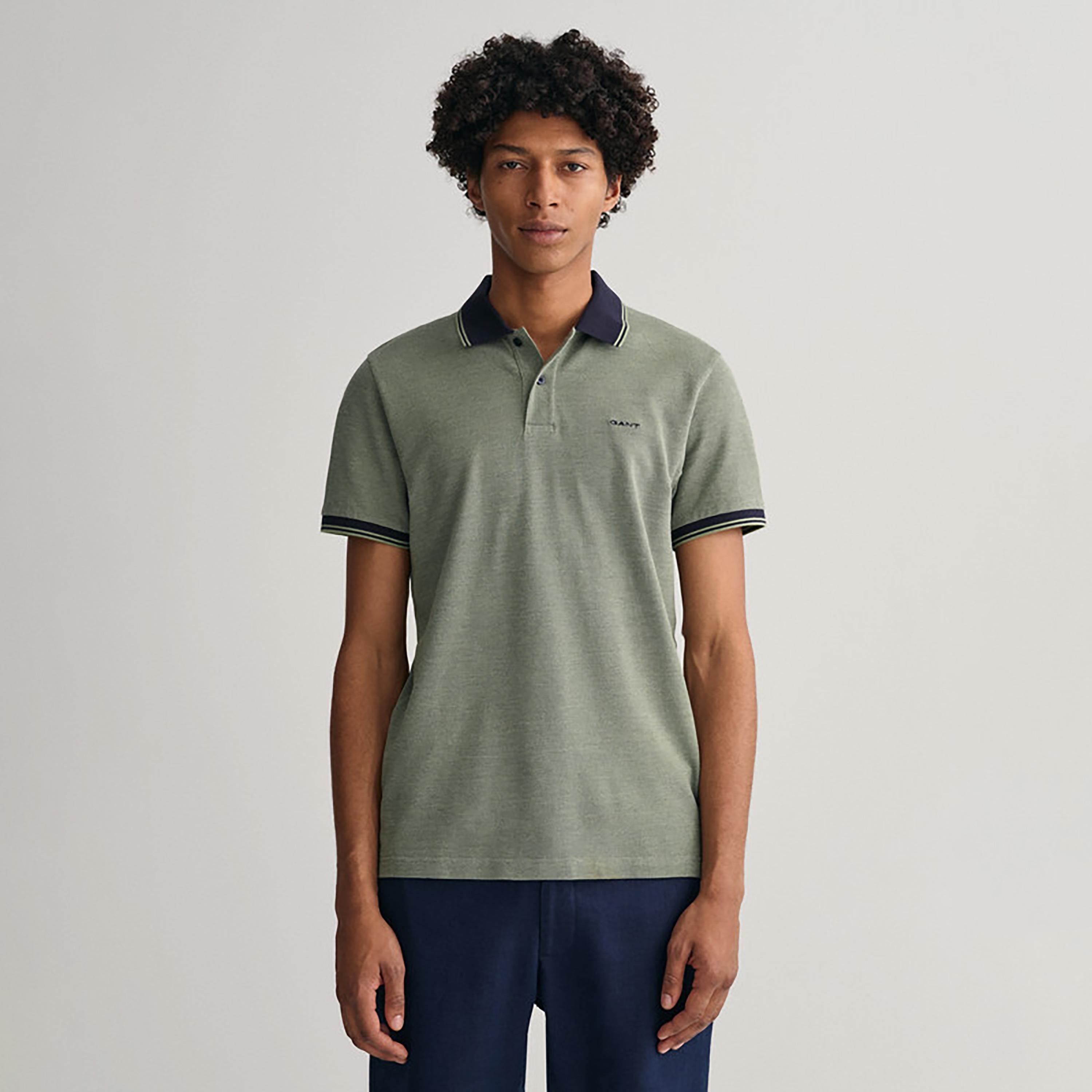 Gant Logo Detail Collared Short Sleeves Polo T-Shirt-men-clothing-tshirtsandpolos-polos-image-1