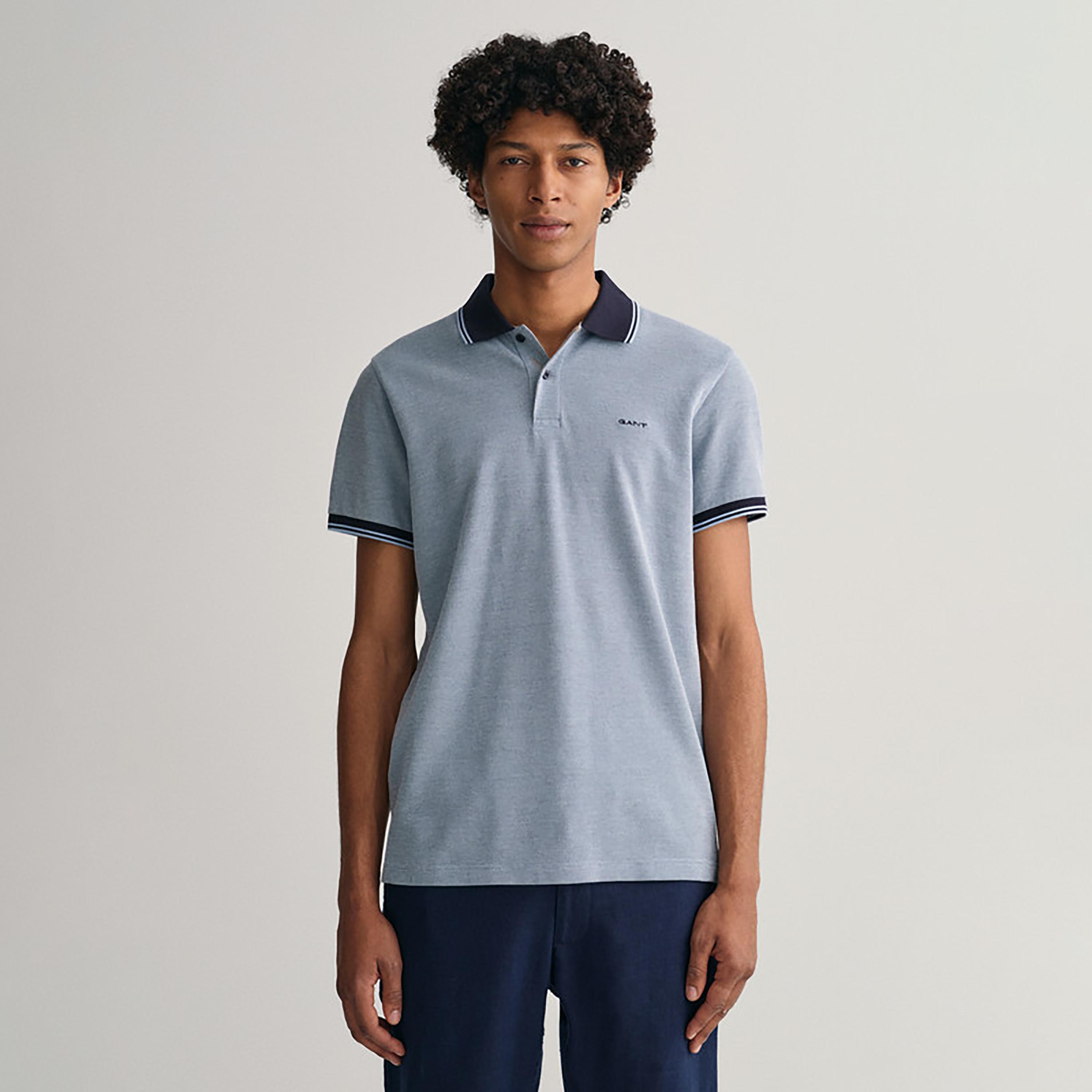 تي-شيرت بولو من جانت لوجو بأكمام قصيرة وياقة-men-clothing-tshirtsandpolos-polos-image-1