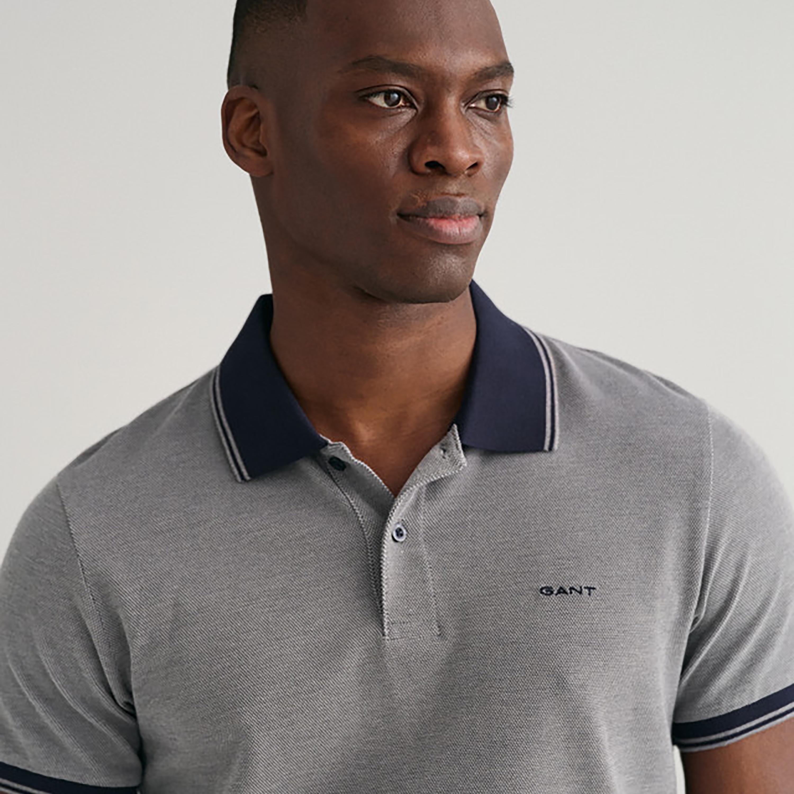 تي-شيرت بولو من جانت لوجو بأكمام قصيرة وياقة-men-clothing-tshirtsandpolos-polos-image-3
