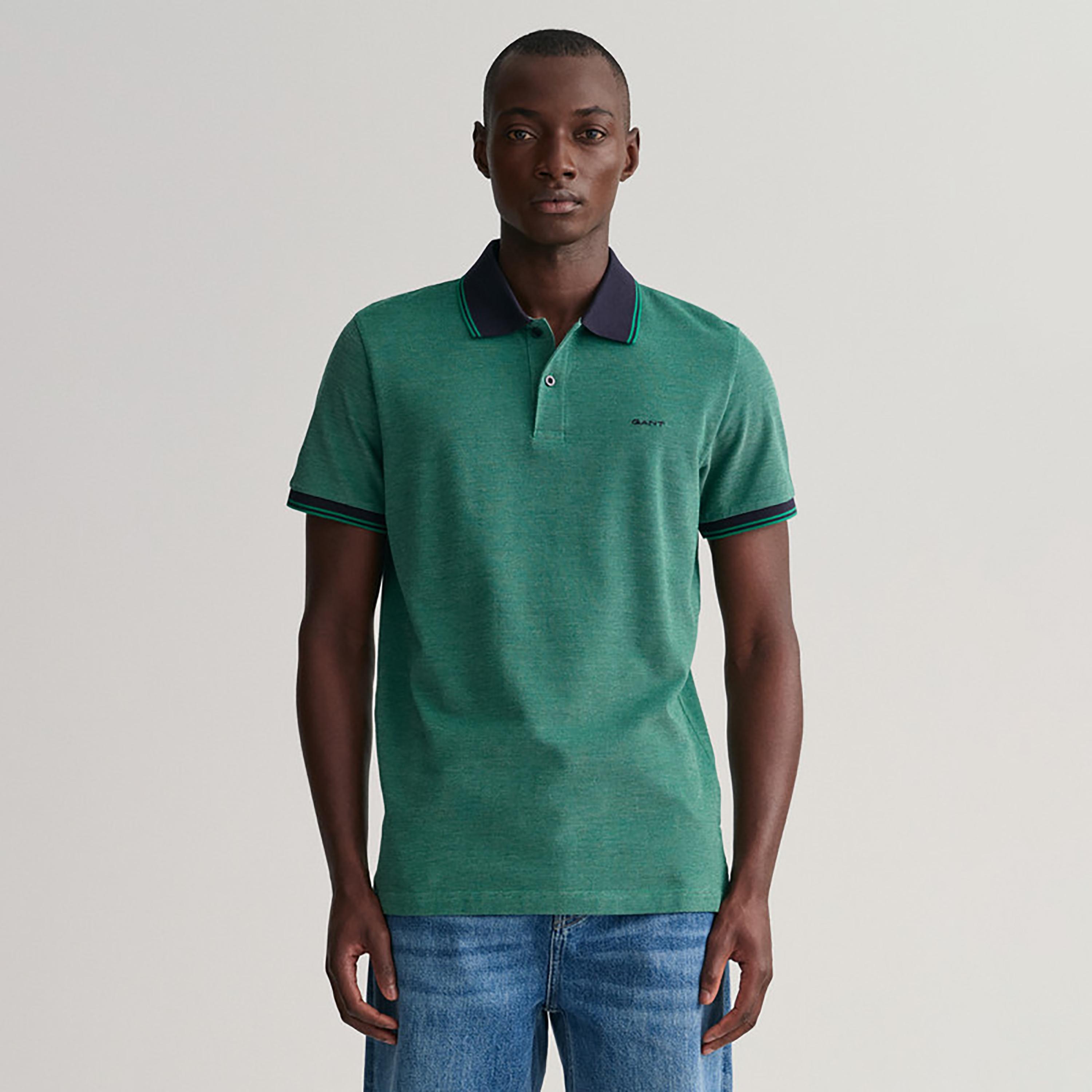 تي-شيرت بولو من جانت لوجو بأكمام قصيرة وياقة-men-clothing-tshirtsandpolos-polos-image-1