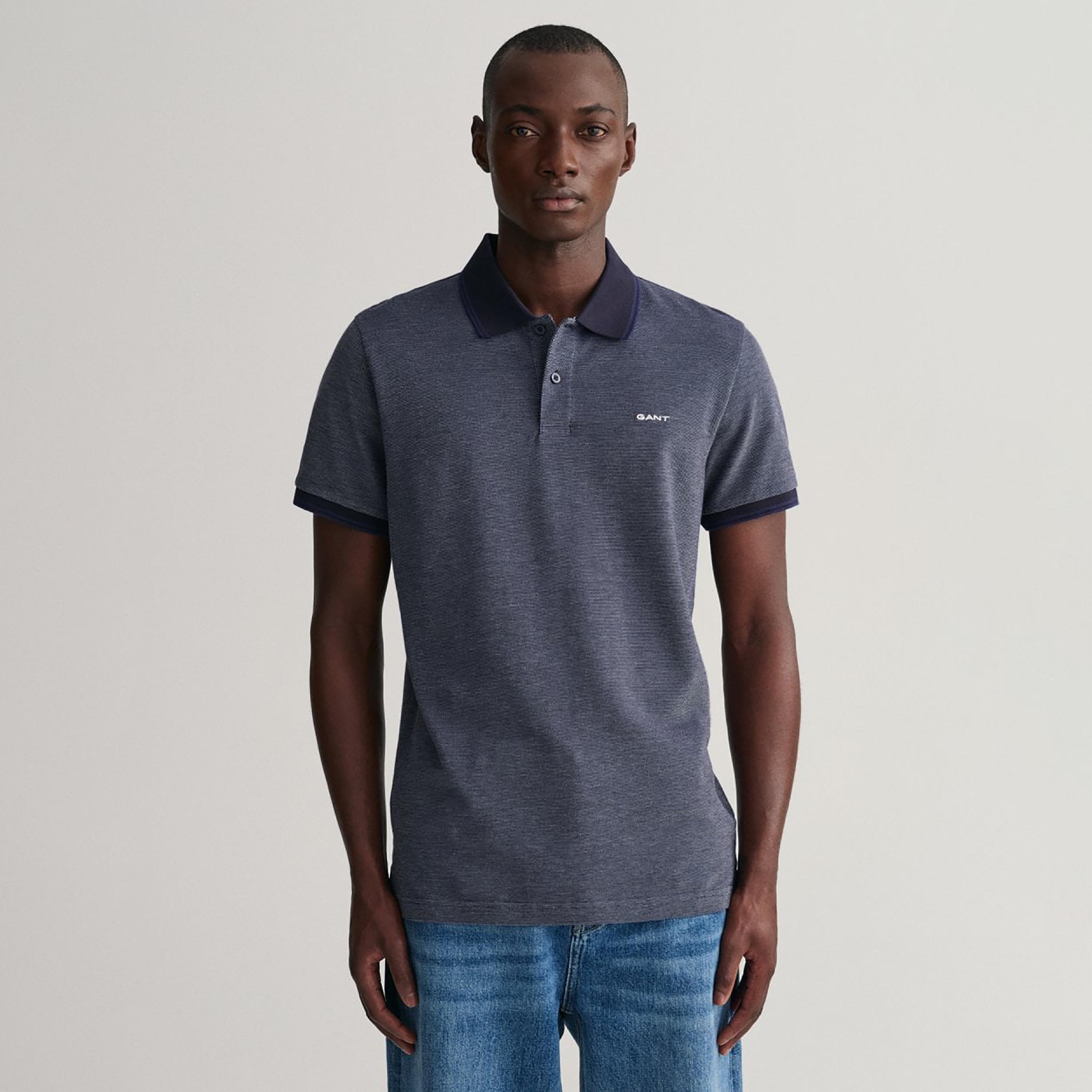 Gant Logo Detail Collared Short Sleeves Polo T-Shirt-men-clothing-tshirtsandpolos-polos-image-1