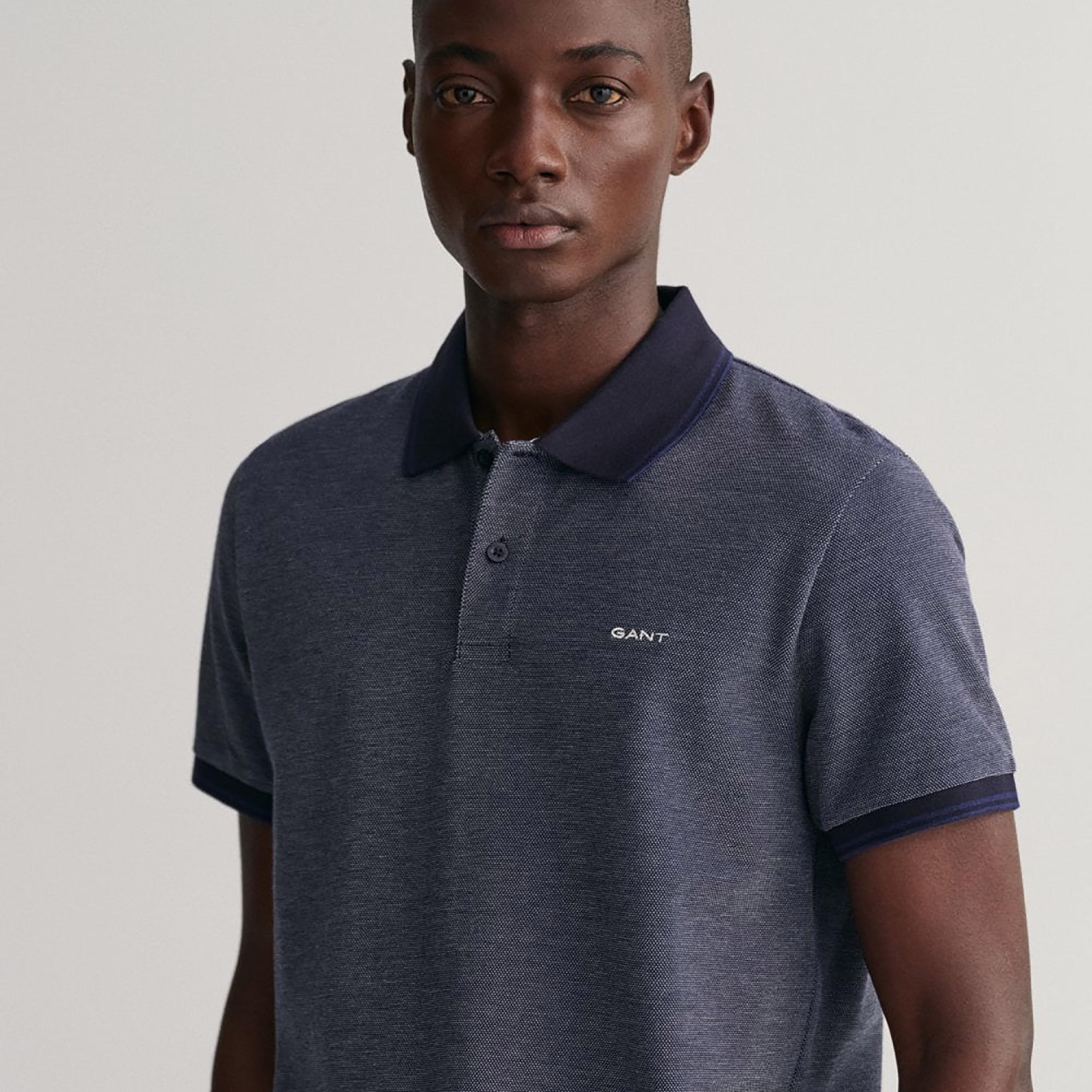 تي-شيرت بولو من جانت لوجو بأكمام قصيرة وياقة-men-clothing-tshirtsandpolos-polos-image-3