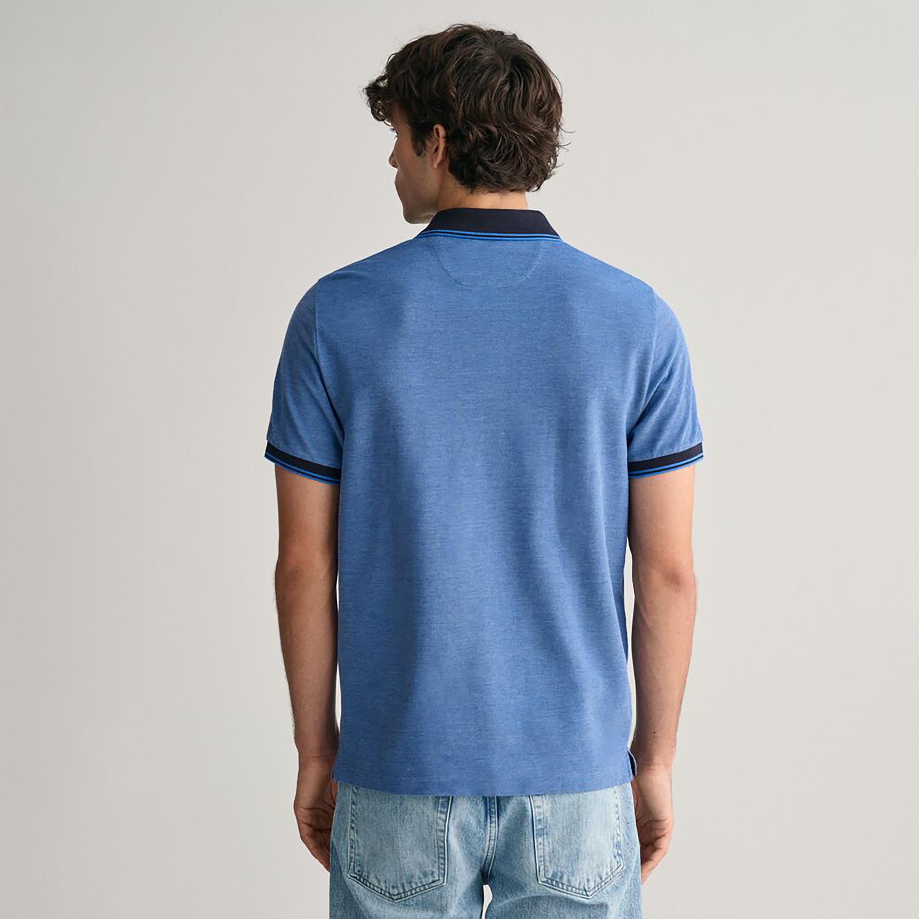 تيشيرت بولو أكسفورد بأكمام قصيرة وياقة وشعار غانت-men-clothing-tshirtsandpolos-polos-image-10