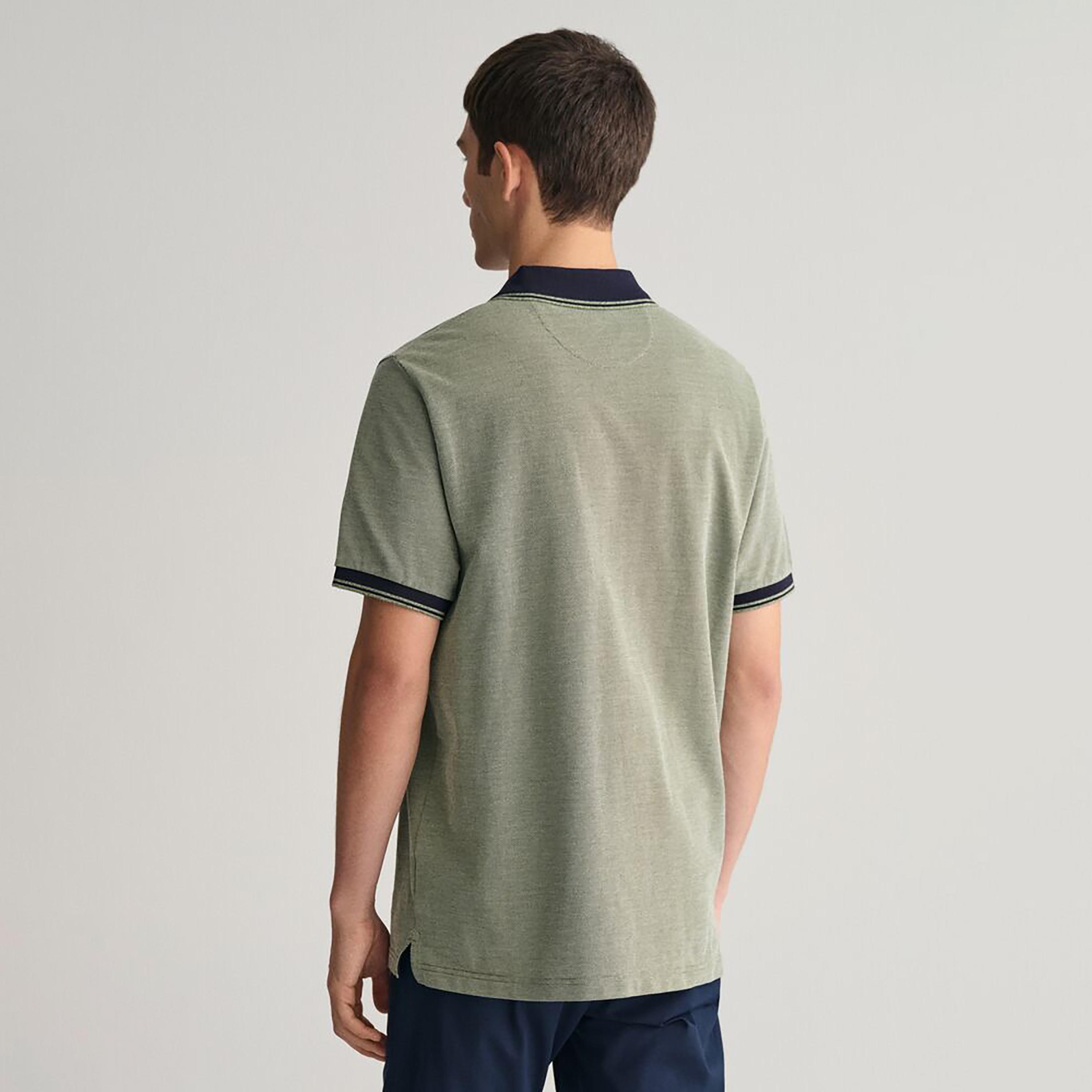 Gant Logo Collared Short Sleeves Oxford Polo T-Shirt-men-clothing-tshirtsandpolos-polos-image-3