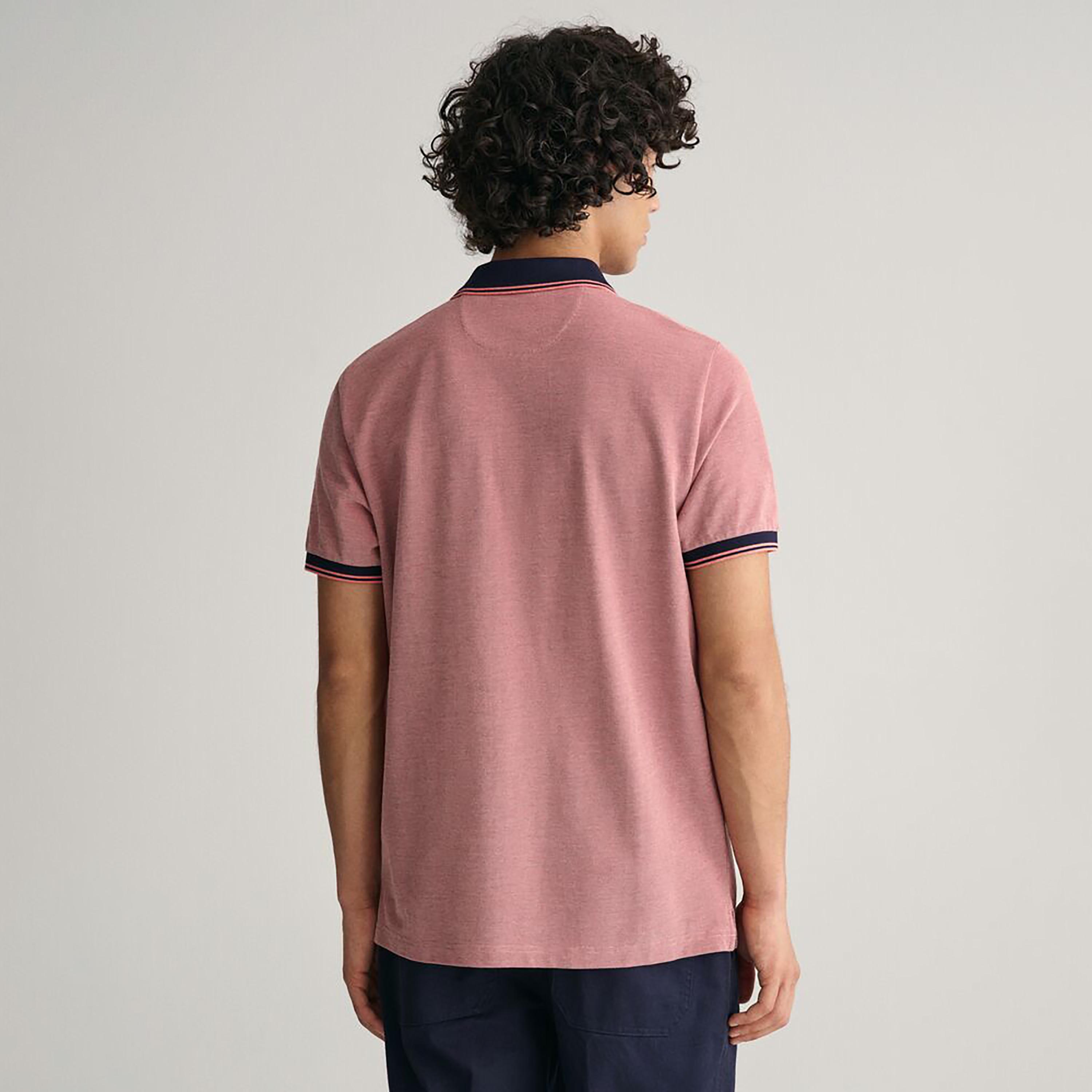 تيشيرت بولو أكسفورد بأكمام قصيرة وياقة وشعار غانت-men-clothing-tshirtsandpolos-polos-image-13