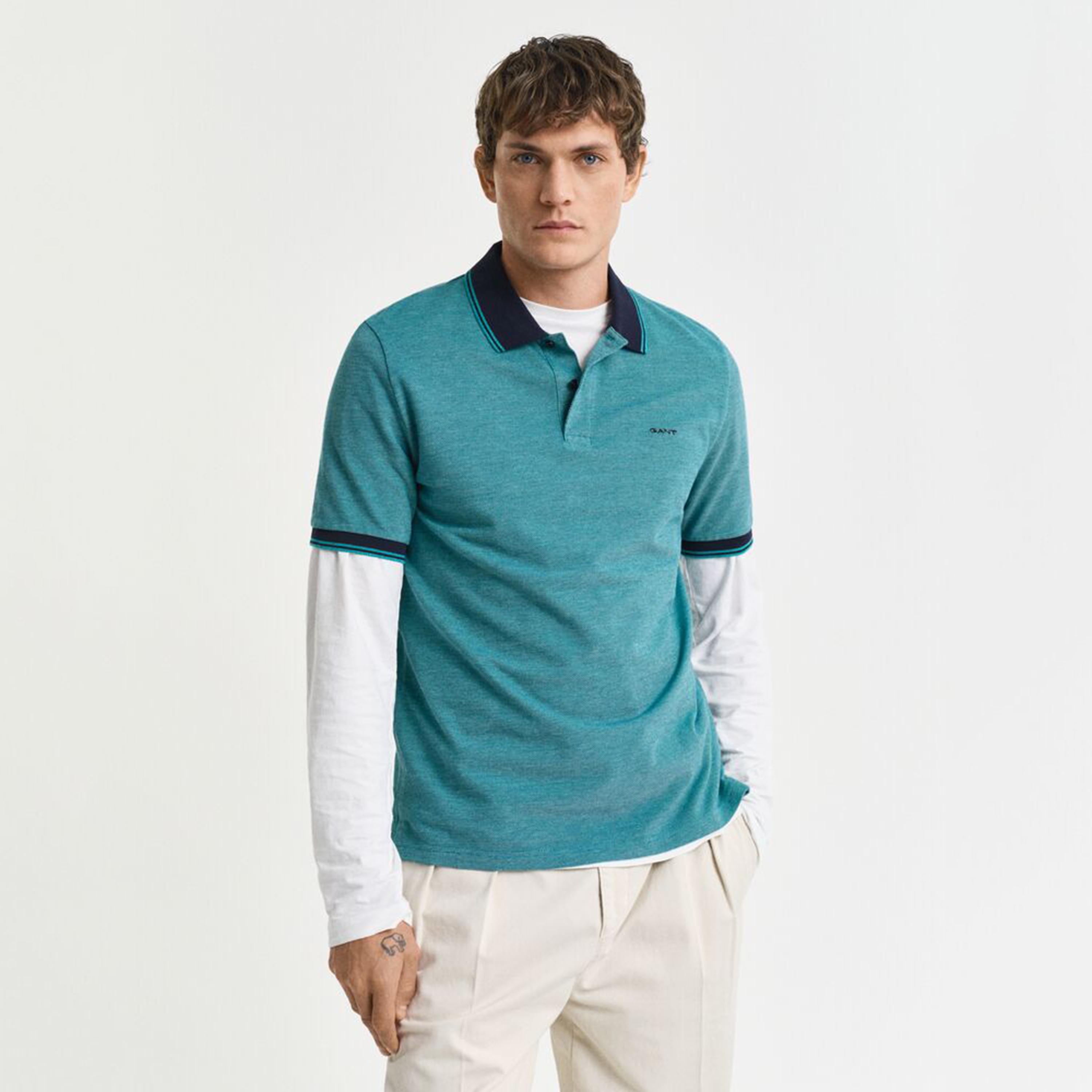 Gant Plain Collared Short Sleeves Men's Polo T-Shirt-men-clothing-tshirtsandpolos-polos-image-1