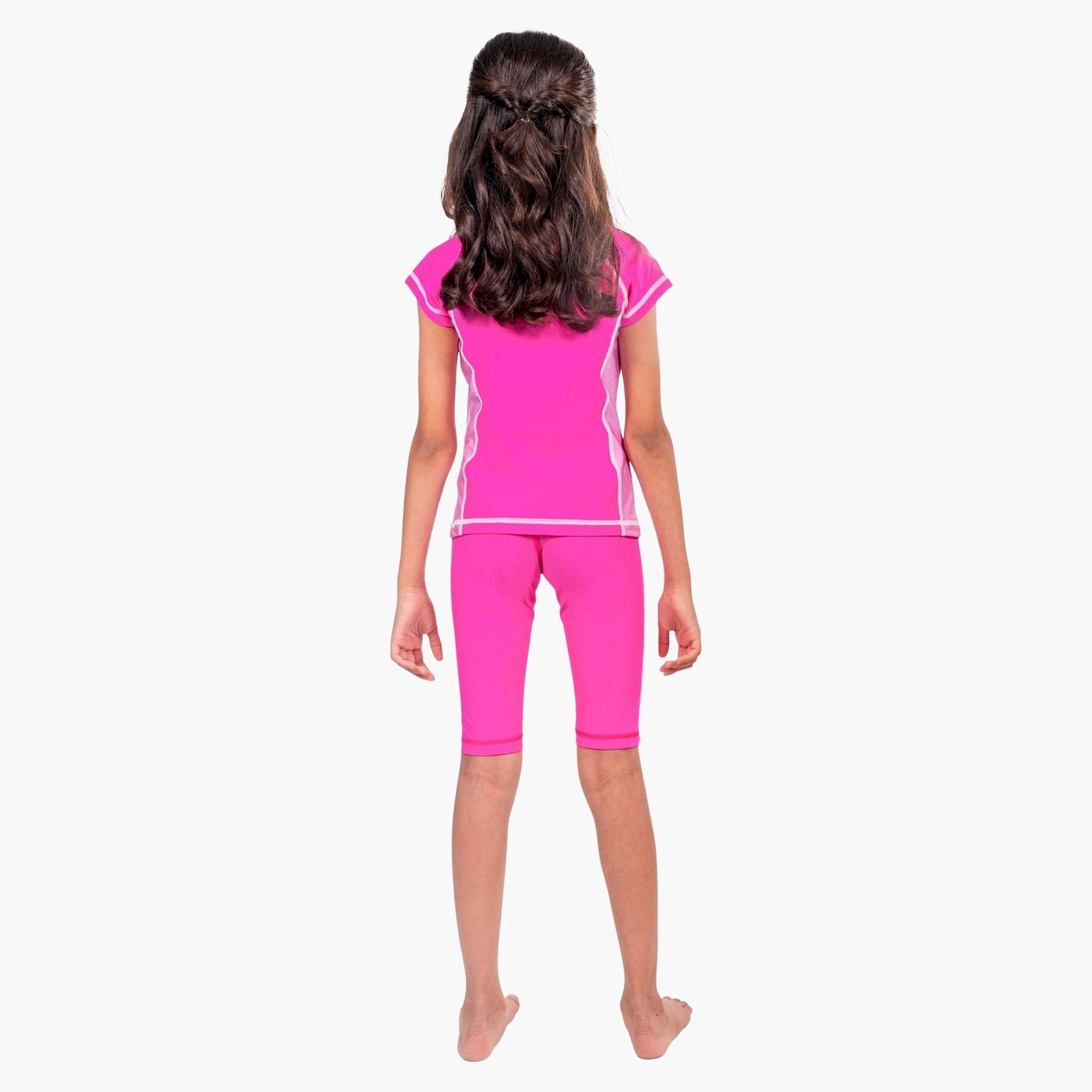 COEGA Girls Kids Rashguard Cap Sleeve - Pink Orange Groovy-girls-clothing-swimwear-image-4