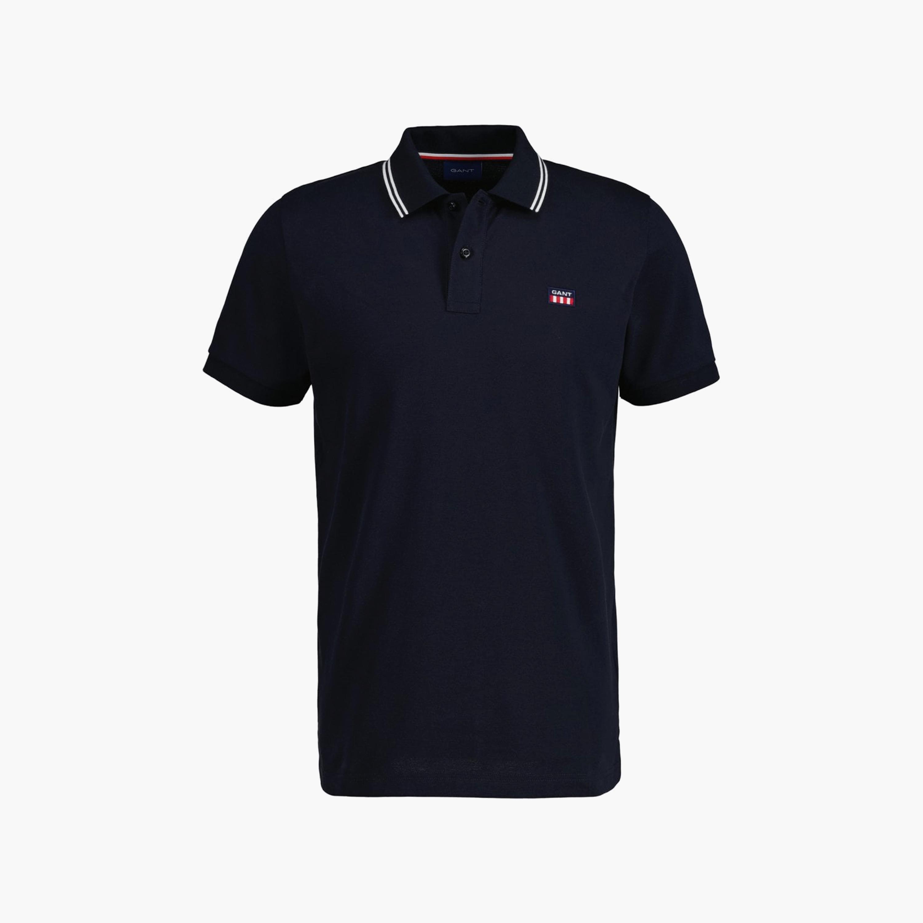 Gant Logo Detail Collared Short Sleeves Polo T-Shirt-men-clothing-tshirtsandpolos-polos-image-1