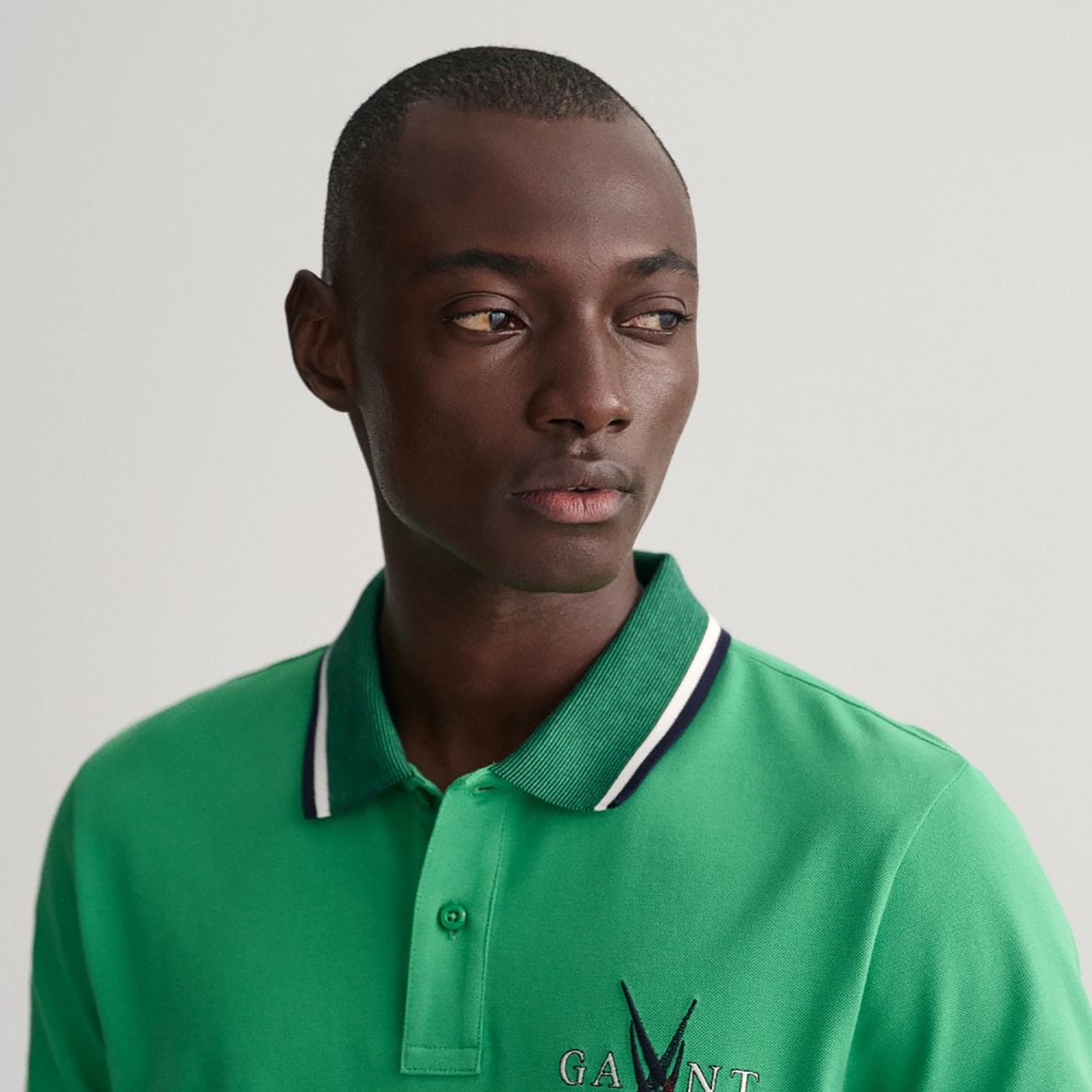 Gant Embroidered Logo Collared Short Sleeves Polo T-Shirt-men-clothing-tshirtsandpolos-polos-image-3