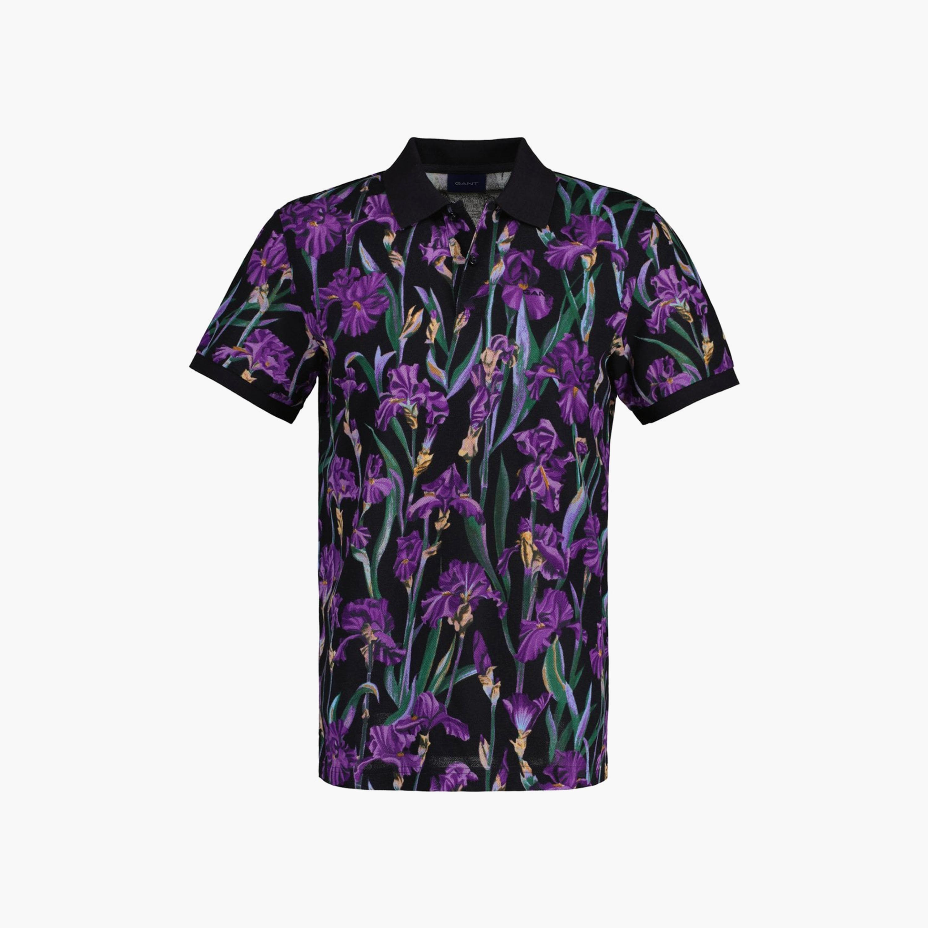 Gant Iris Print Collared Short Sleeves Polo T-Shirt-men-clothing-tshirtsandpolos-polos-image-1