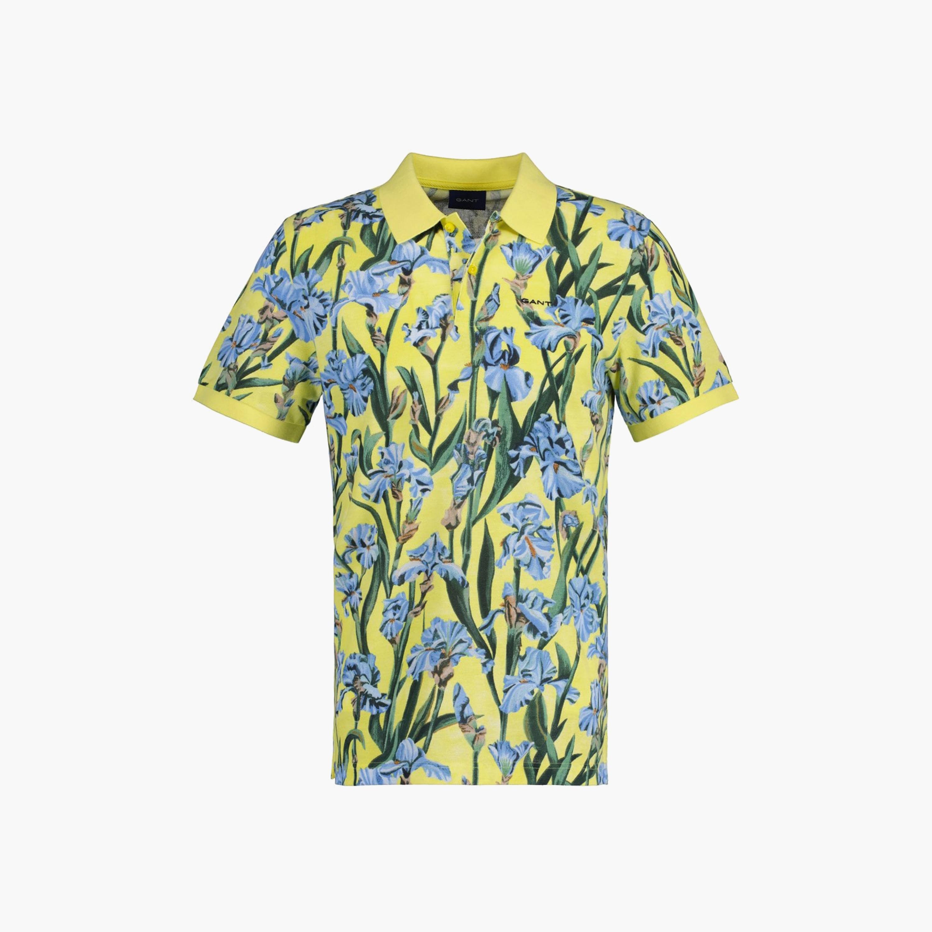 تي-شيرت بولو بأكمام قصيرة وياقة وطبعة آيريس من جانت-men-clothing-tshirtsandpolos-polos-image-1