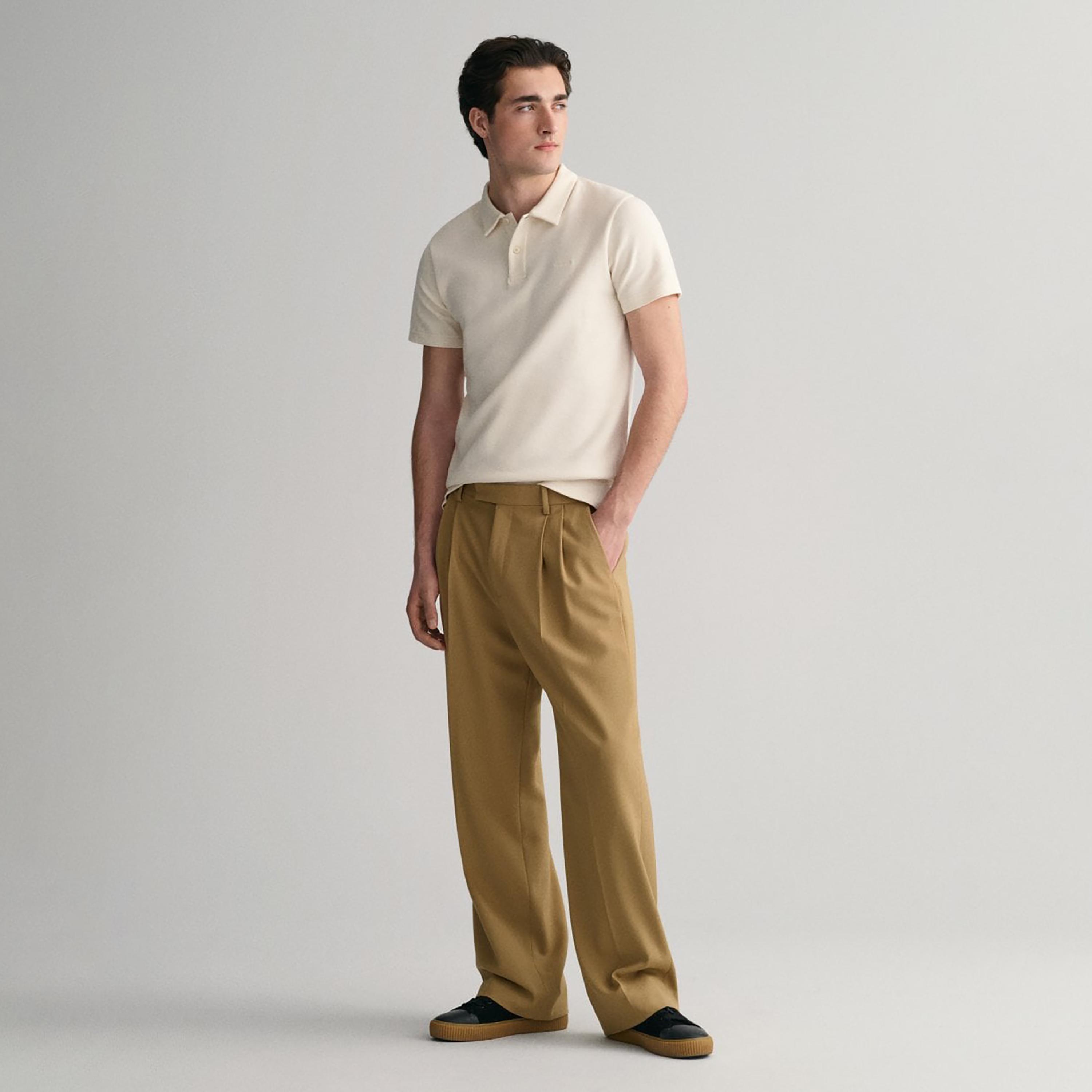 Gant Textured Collared Short Sleeves Polo T-Shirt-men-clothing-tshirtsandpolos-polos-image-2