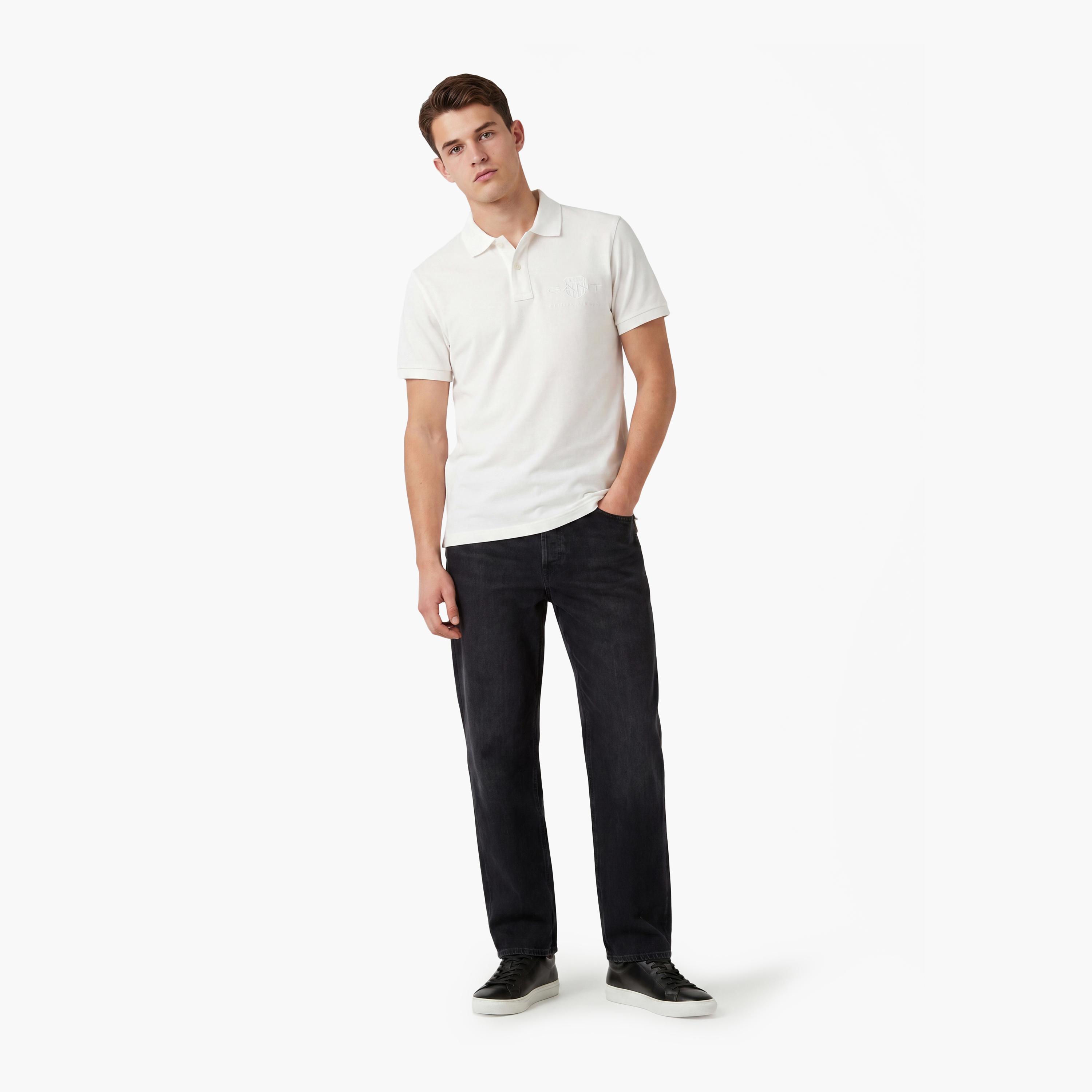 Gant Embroidered Logo Collared Short Sleeves Polo T-Shirt-men-clothing-tshirtsandpolos-polos-image-2