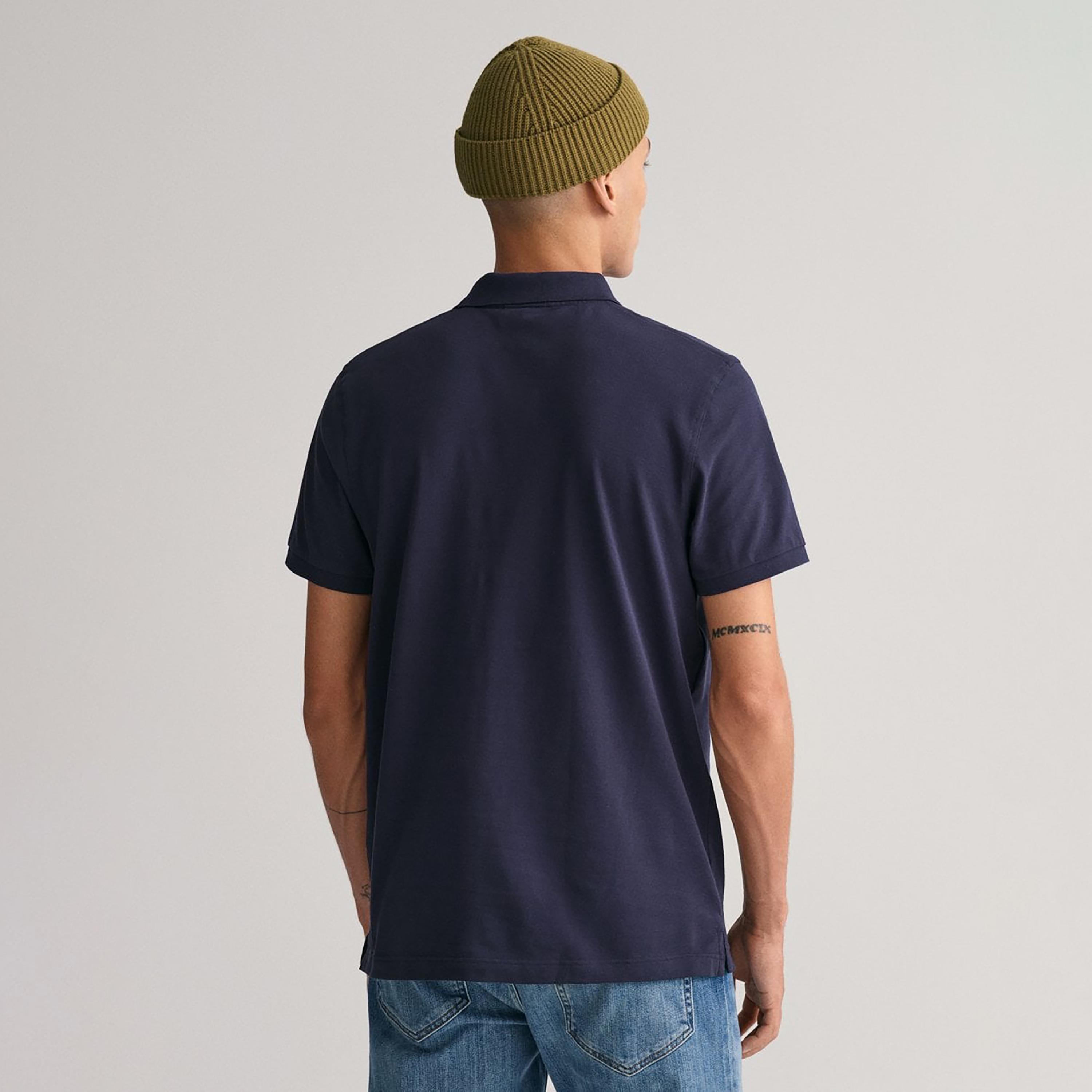 تي-شيرت بولو بأكمام قصيرة وياقة وشعار جانت مطرز-men-clothing-tshirtsandpolos-polos-image-3