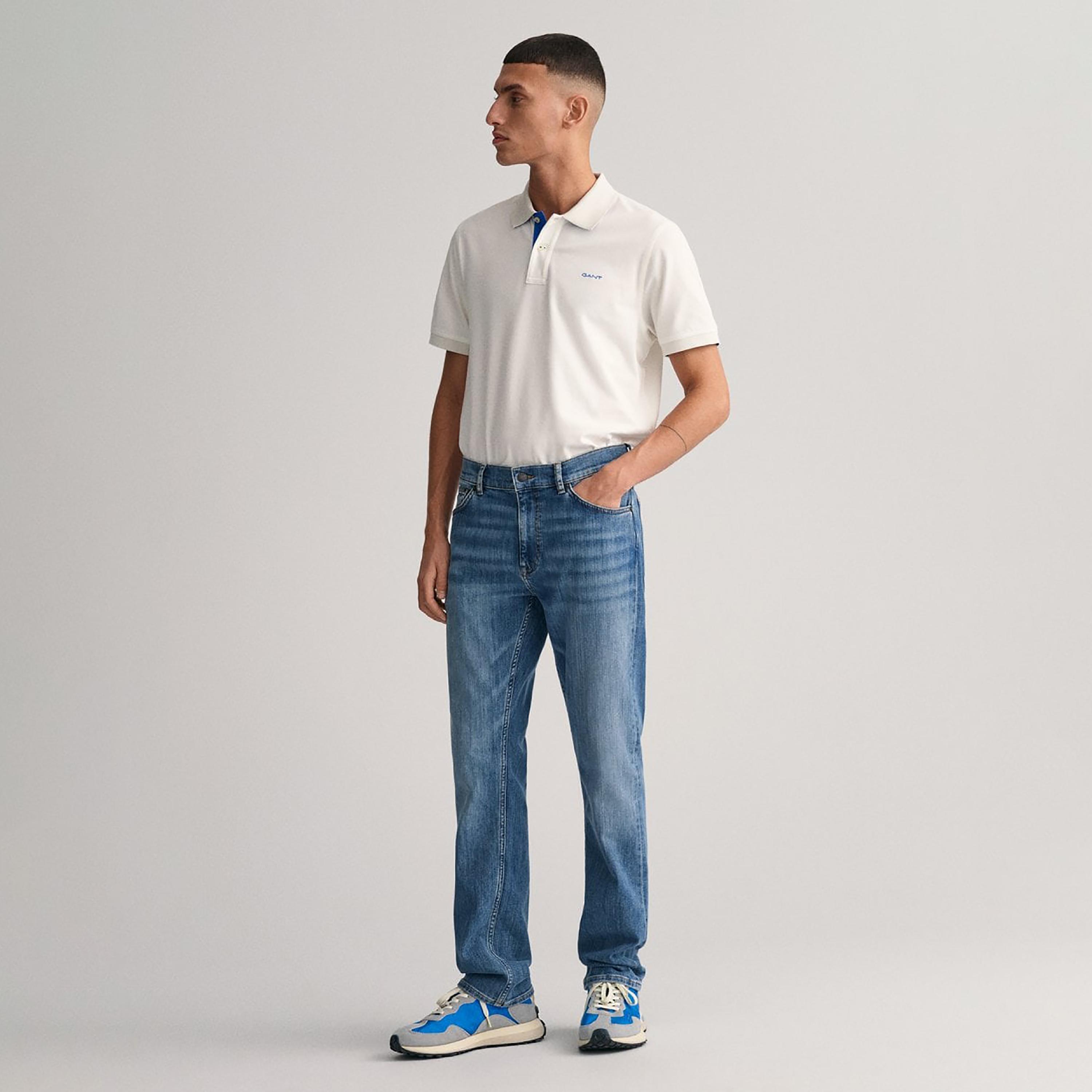 Gant Plain Regular Fit Short Sleeves Pique Rugger Men's Polo T-Shirt-men-clothing-tshirtsandpolos-polos-image-2