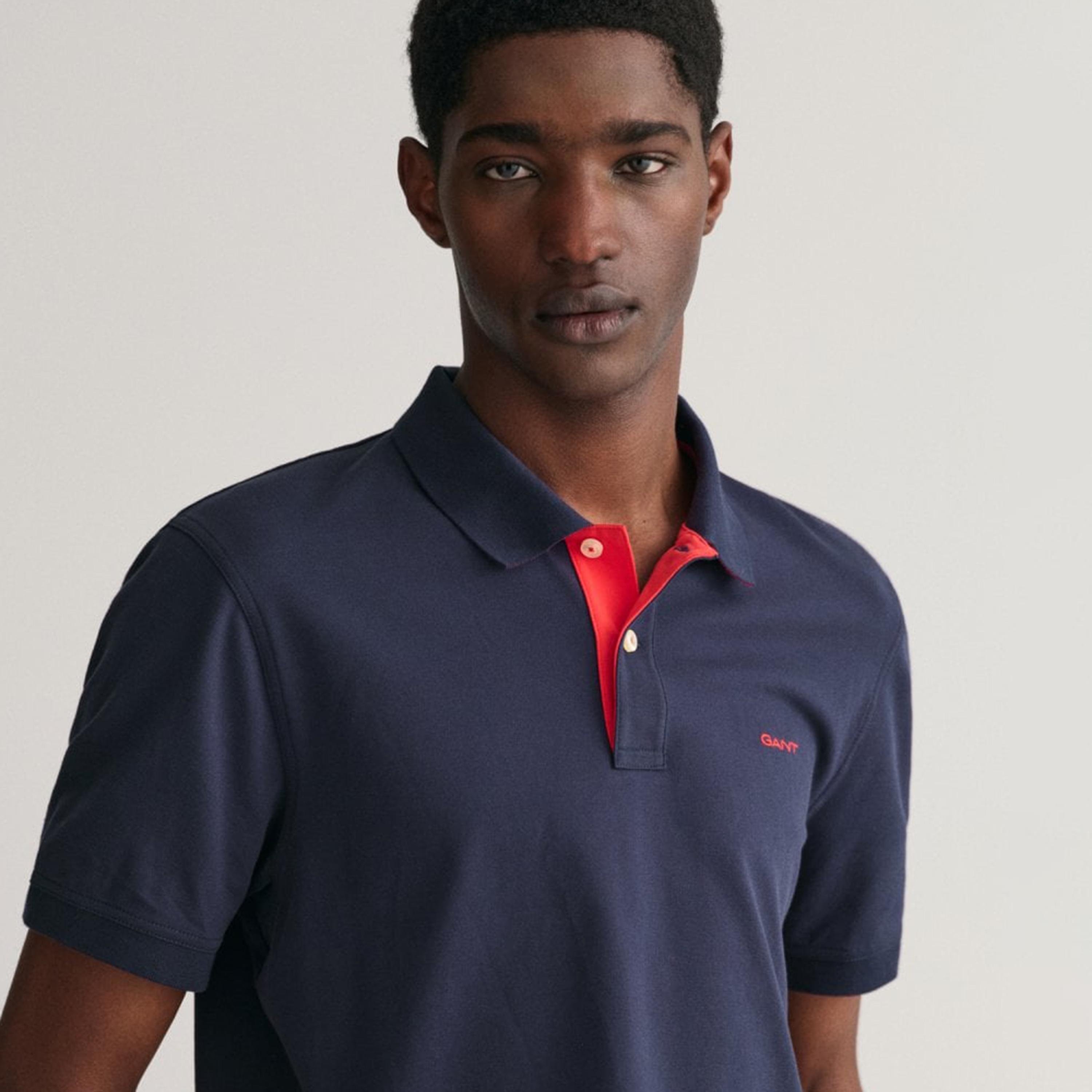 Gant Plain Regular Fit Short Sleeves Pique Rugger Men's Polo T-Shirt-men-clothing-tshirtsandpolos-polos-image-2