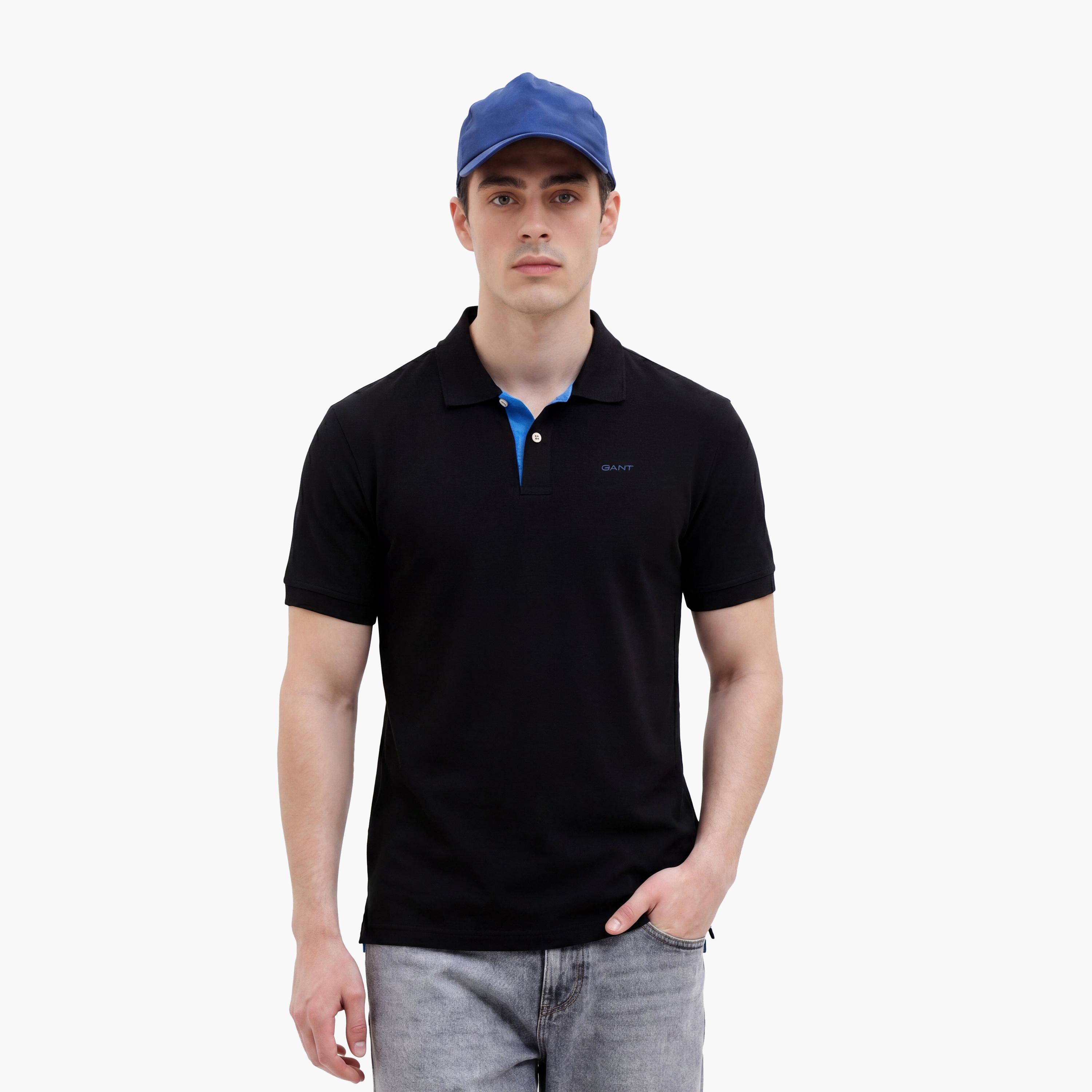 Gant Plain Regular Fit Short Sleeves Pique Rugger Men's Polo T-Shirt-men-clothing-tshirtsandpolos-polos-image-1