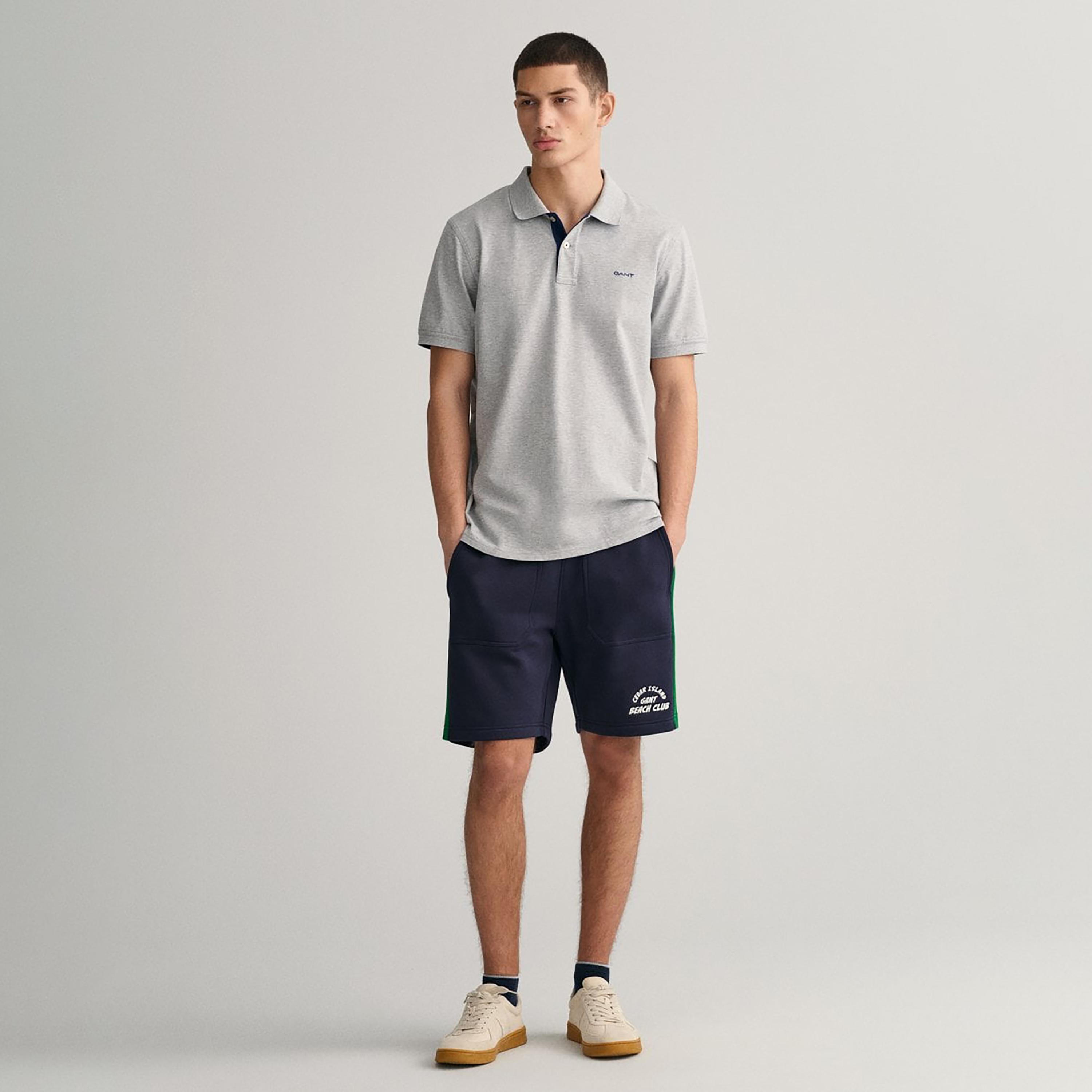 Gant Plain Regular Fit Short Sleeves Pique Rugger Men's Polo T-Shirt-men-clothing-tshirtsandpolos-polos-image-2