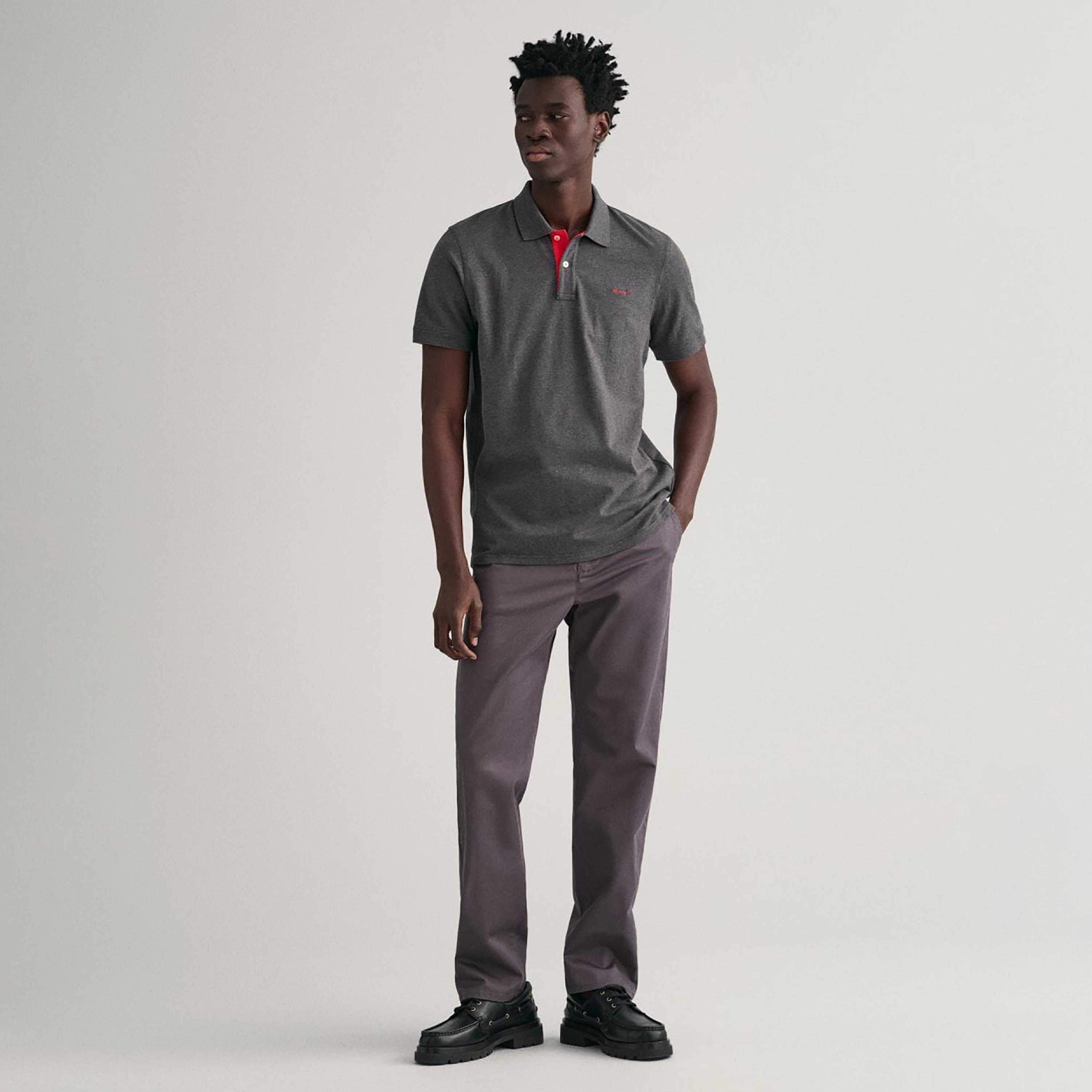 Gant Plain Regular Fit Short Sleeves Pique Rugger Men's Polo T-Shirt-men-clothing-tshirtsandpolos-polos-image-2
