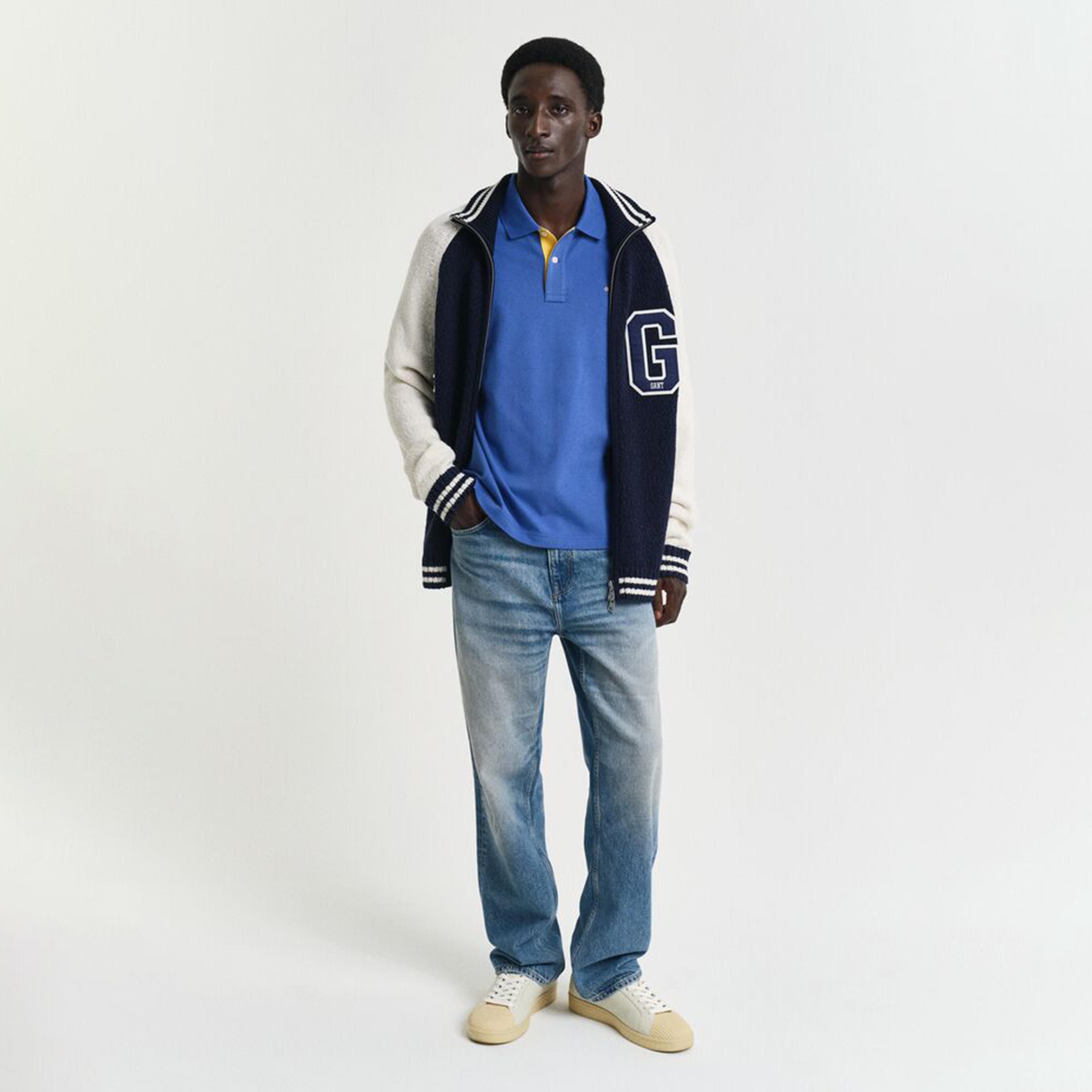 تي شيرت بولو رجالي سادة بأكمام قصيرة وياقة من جانت-men-clothing-tshirtsandpolos-polos-image-2
