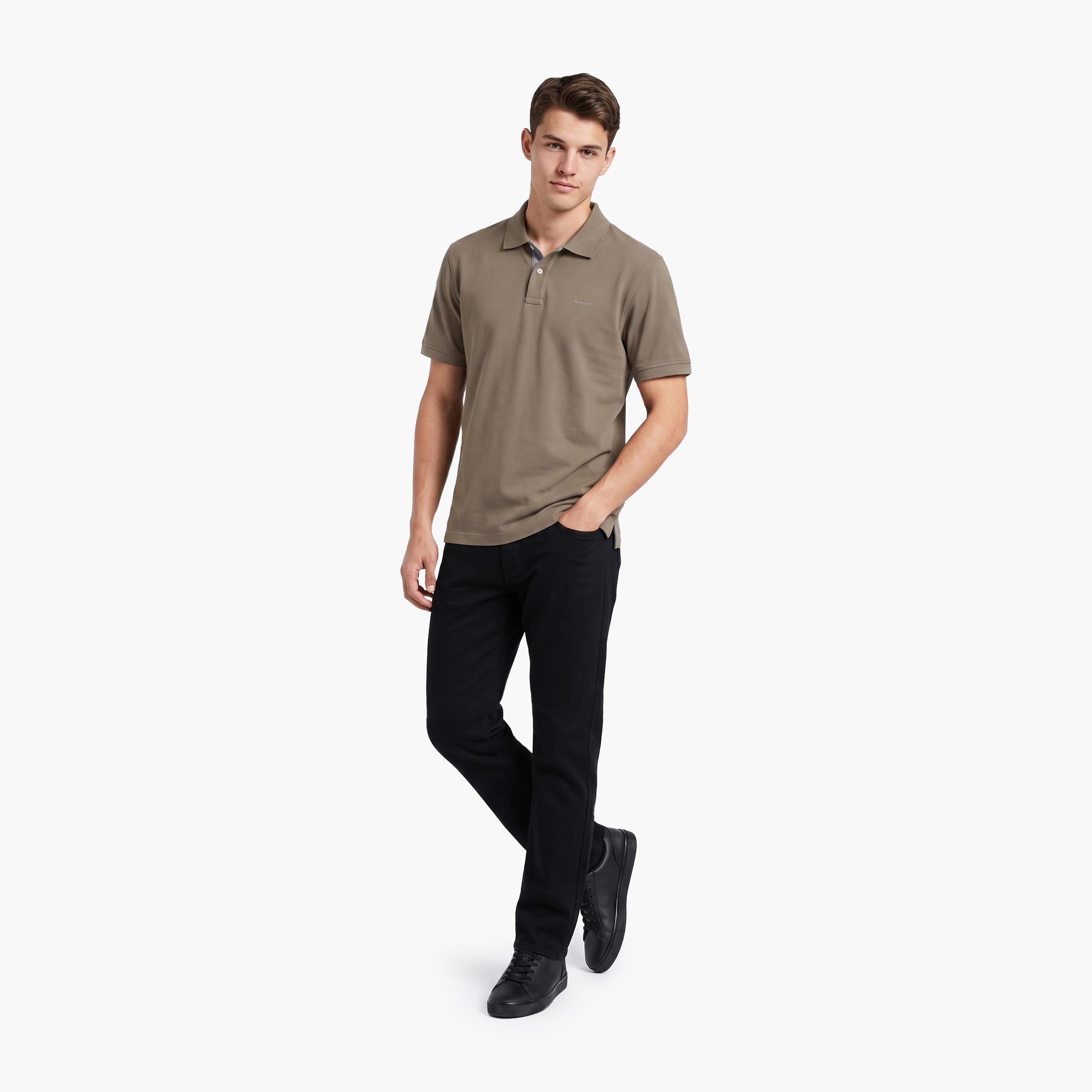 تي-شيرت بولو من جانت لوجو بأكمام قصيرة وياقة-men-clothing-tshirtsandpolos-polos-image-2