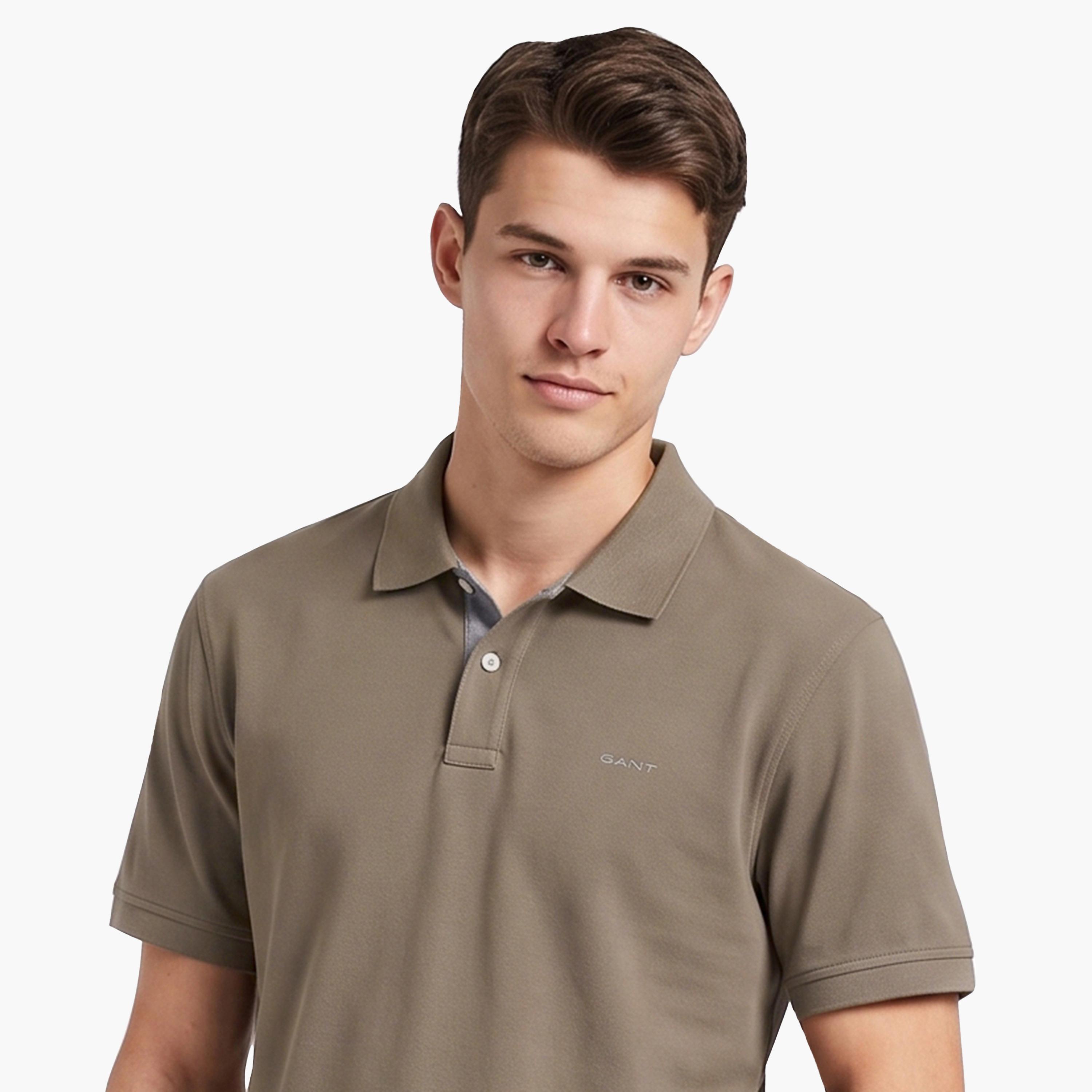 تي-شيرت بولو من جانت لوجو بأكمام قصيرة وياقة-men-clothing-tshirtsandpolos-polos-image-3