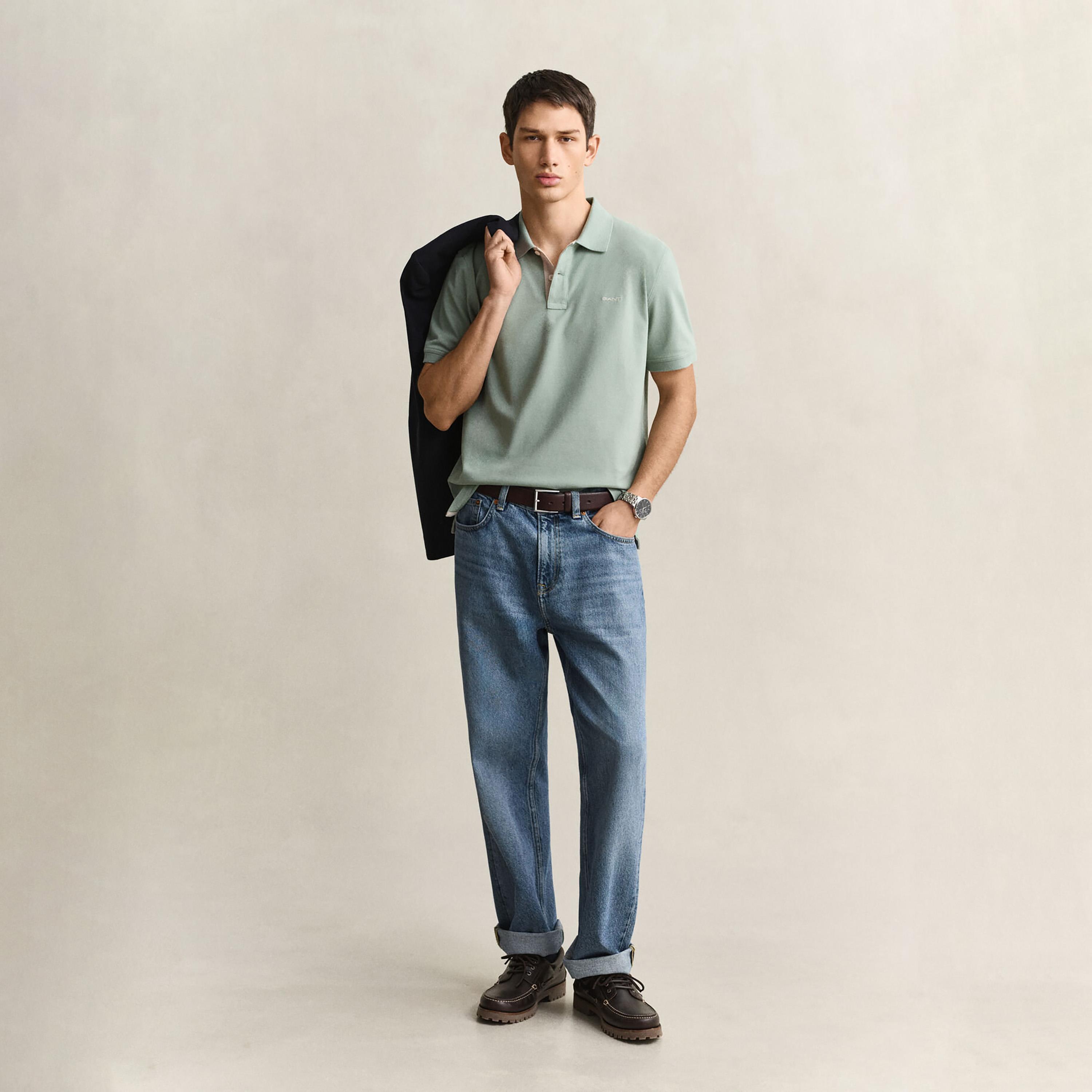تي-شيرت بولو من جانت لوجو بأكمام قصيرة وياقة-men-clothing-tshirtsandpolos-polos-image-2
