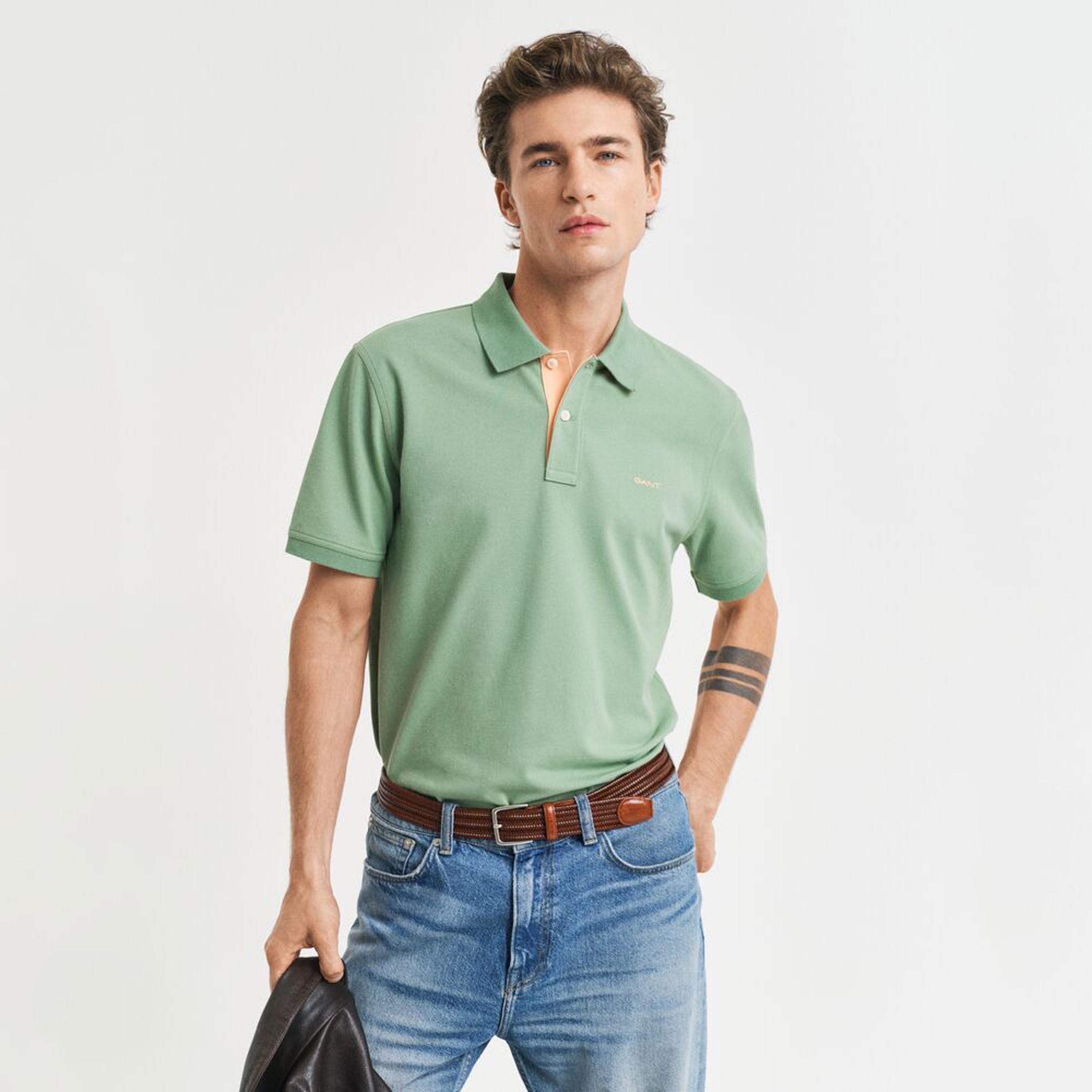 Gant Plain Collared Short Sleeves Men's Polo T-Shirt-men-clothing-tshirtsandpolos-polos-image-5