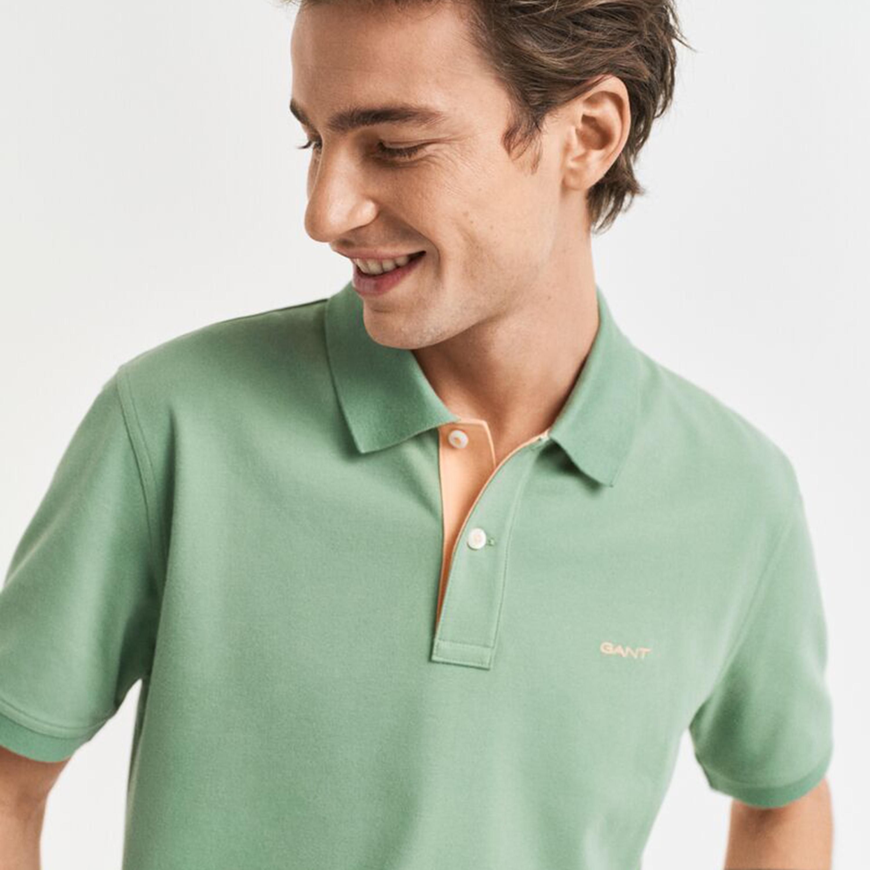 Gant Plain Collared Short Sleeves Men's Polo T-Shirt-men-clothing-tshirtsandpolos-polos-image-7