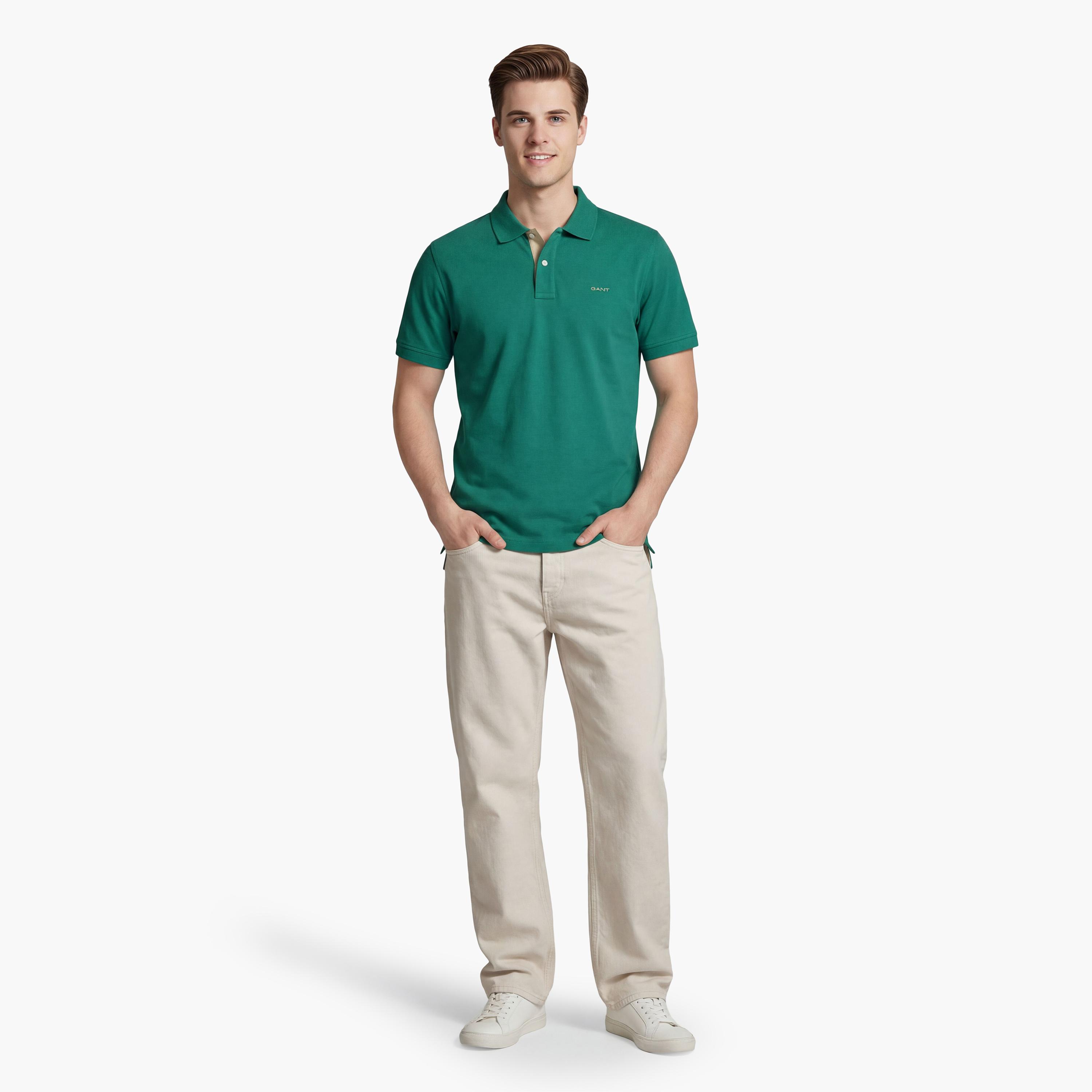 Gant Plain Collared Short Sleeves Men's Polo T-Shirt-men-clothing-tshirtsandpolos-polos-image-15