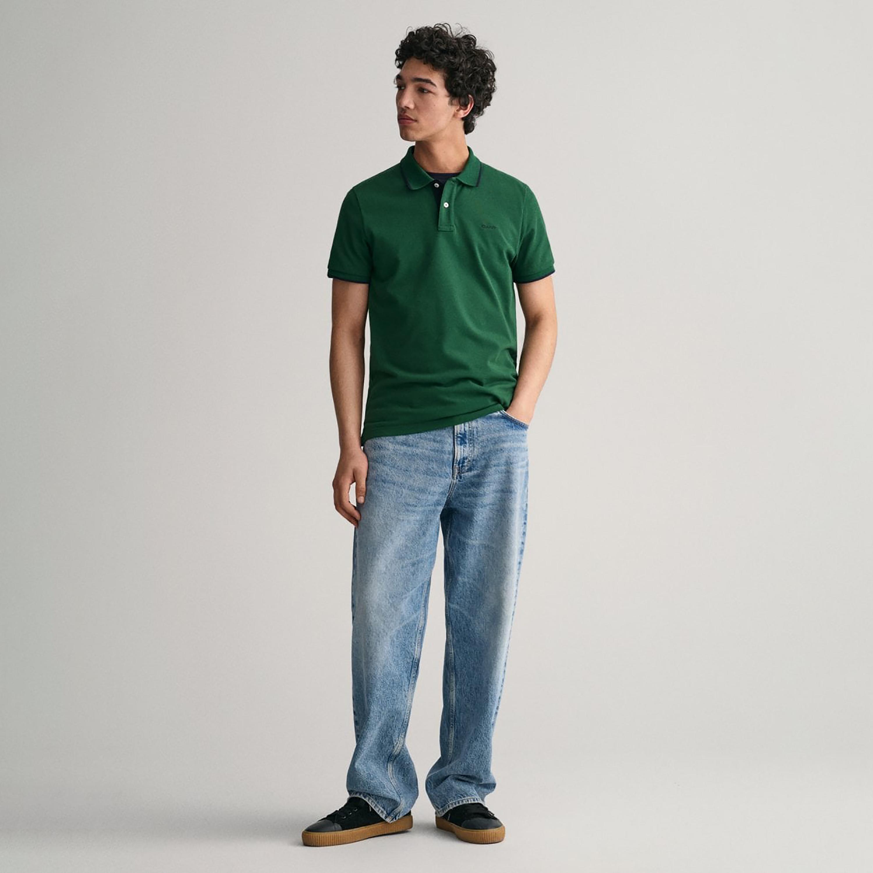 Gant Logo Detail Collared Short Sleeves Polo T-Shirt-men-clothing-tshirtsandpolos-polos-image-2