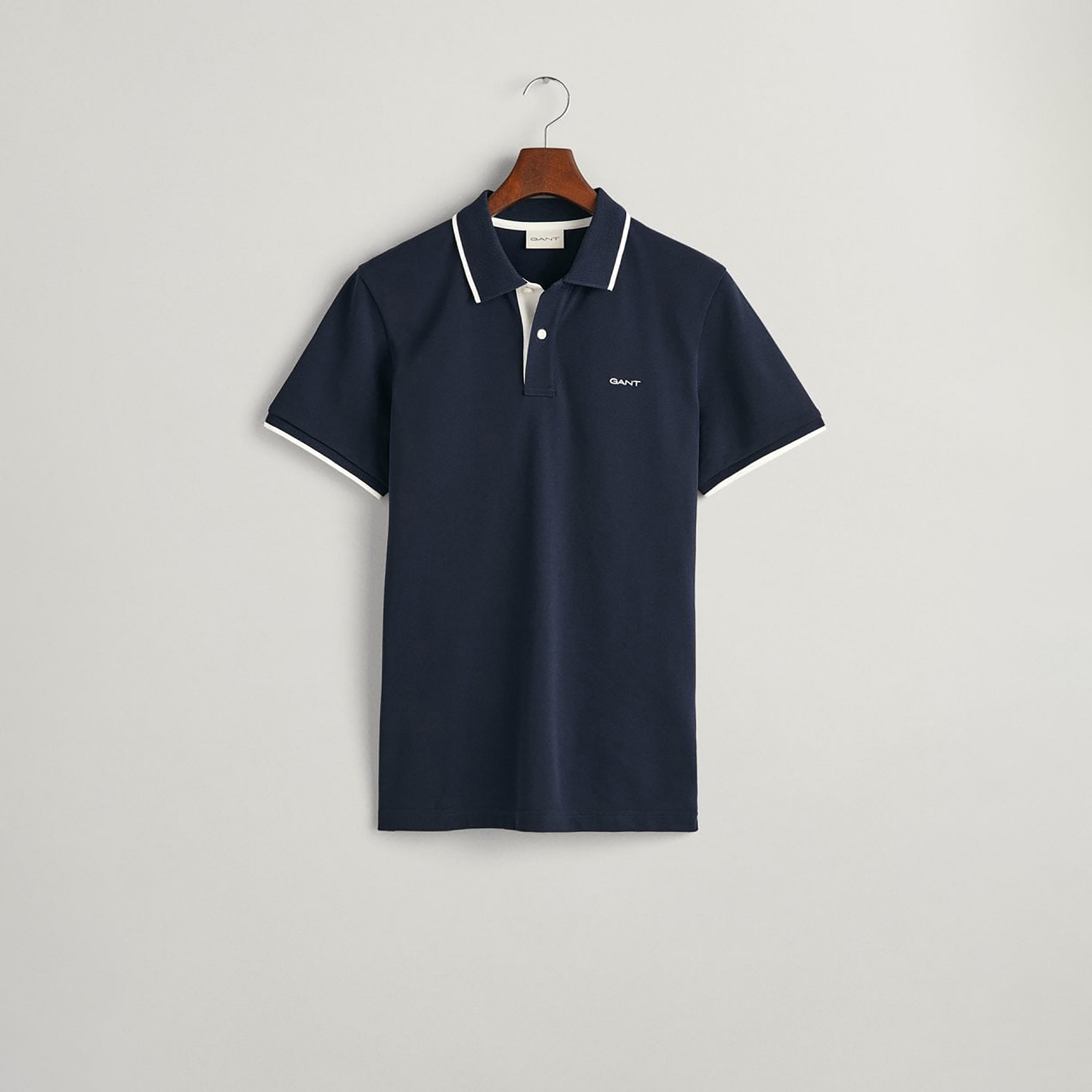 تي-شيرت بولو من جانت لوجو بأكمام قصيرة وياقة-men-clothing-tshirtsandpolos-polos-image-1